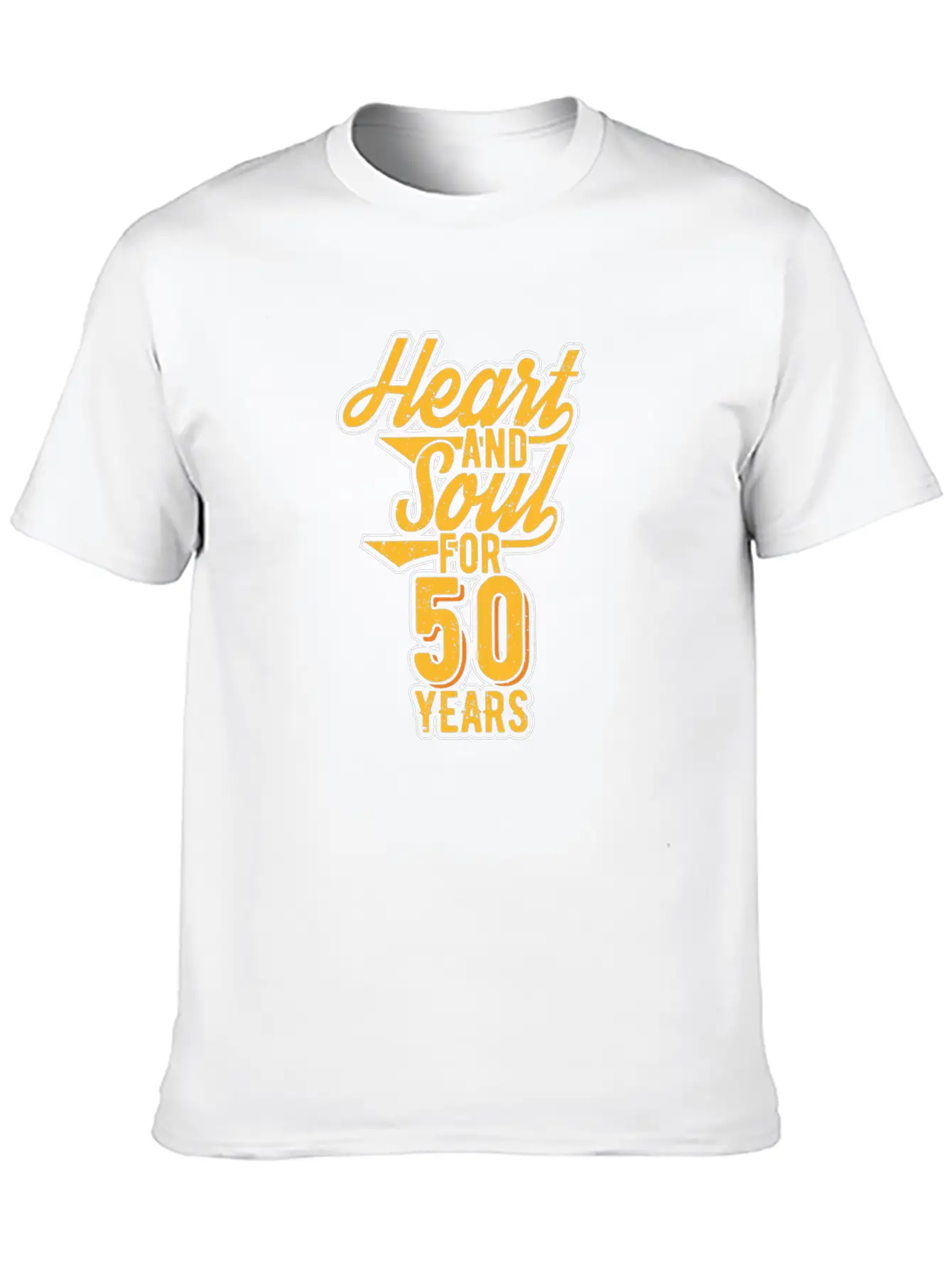 Heart And Soul For 50 Years Essential Cotton Tee For Daily Outfits – Unisex Style