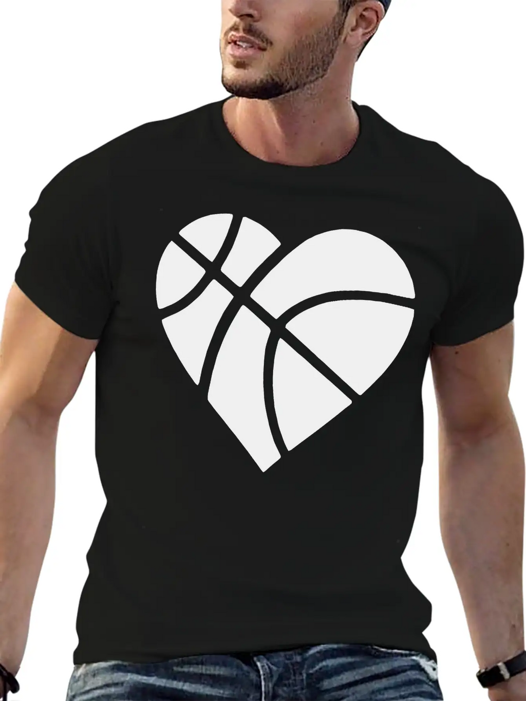 Heart Basketball Classic Cotton Tee – Unisex Comfort For Any Season