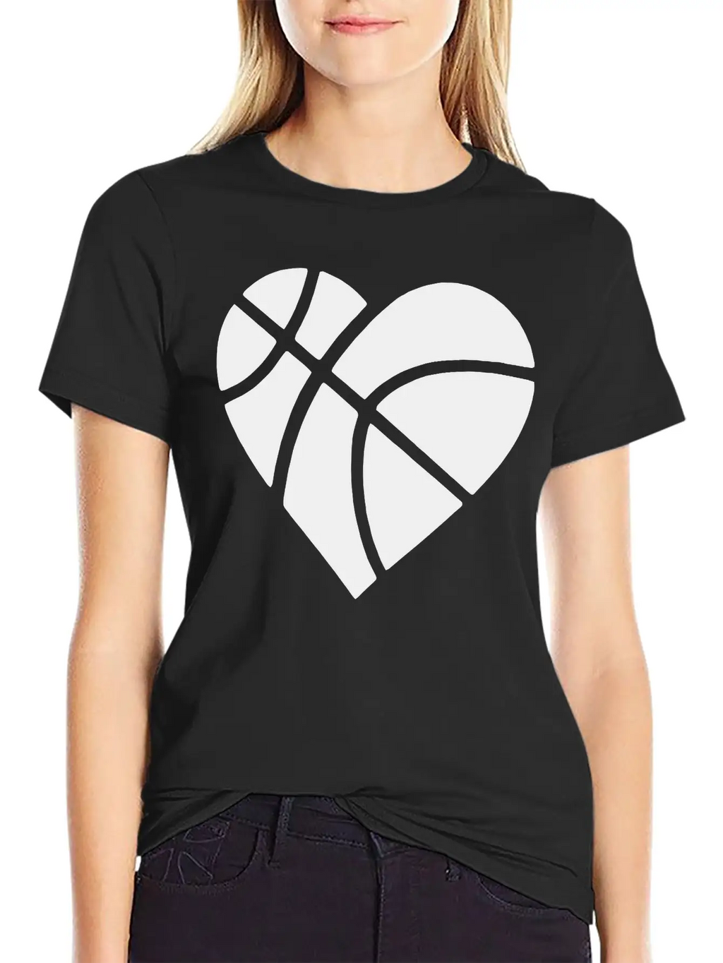 Heart Basketball Classic Cotton Tee – Unisex Comfort For Any Season