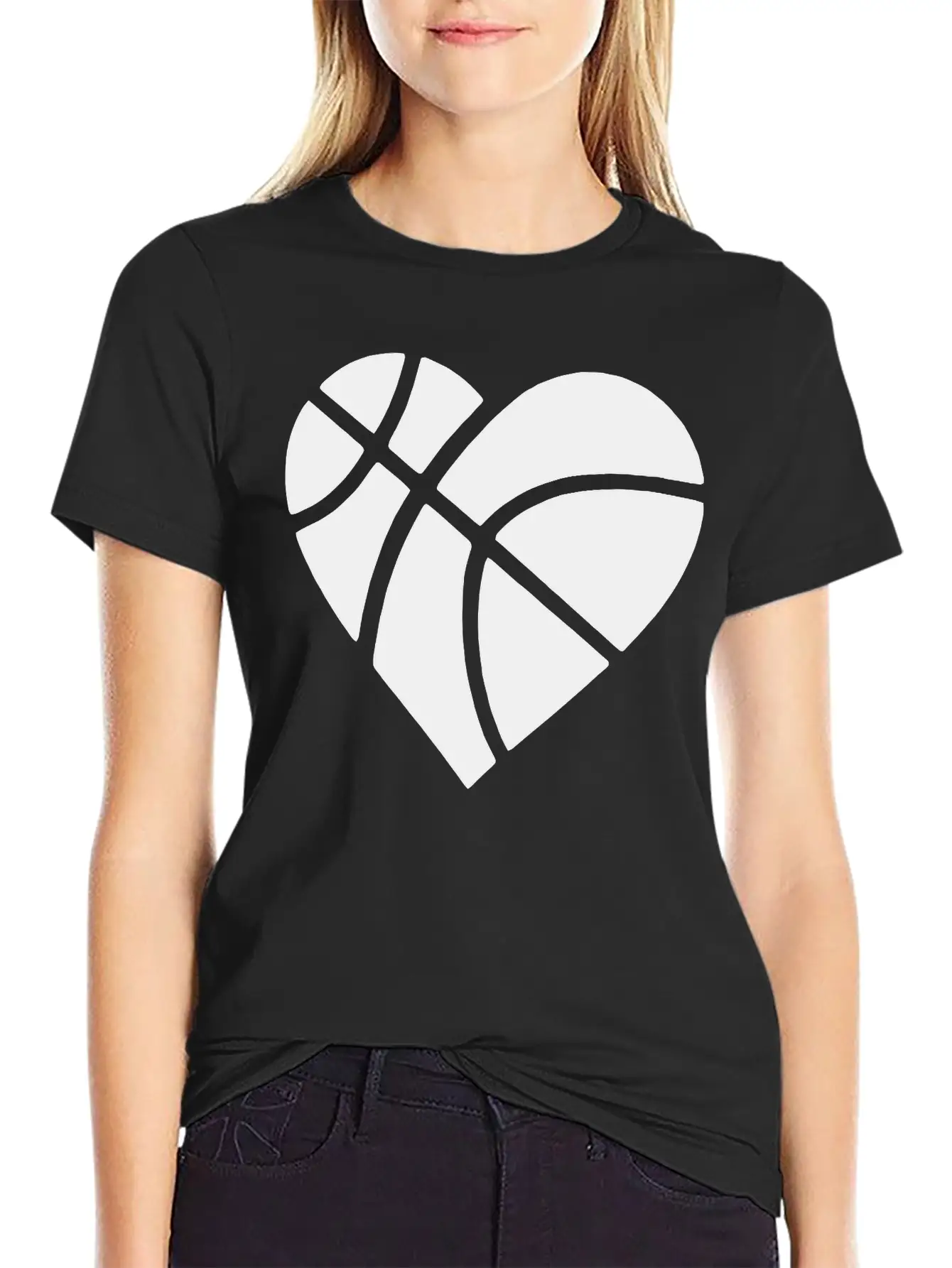 Heart Basketball Classic Cotton Tee – Unisex Comfort For Any Season