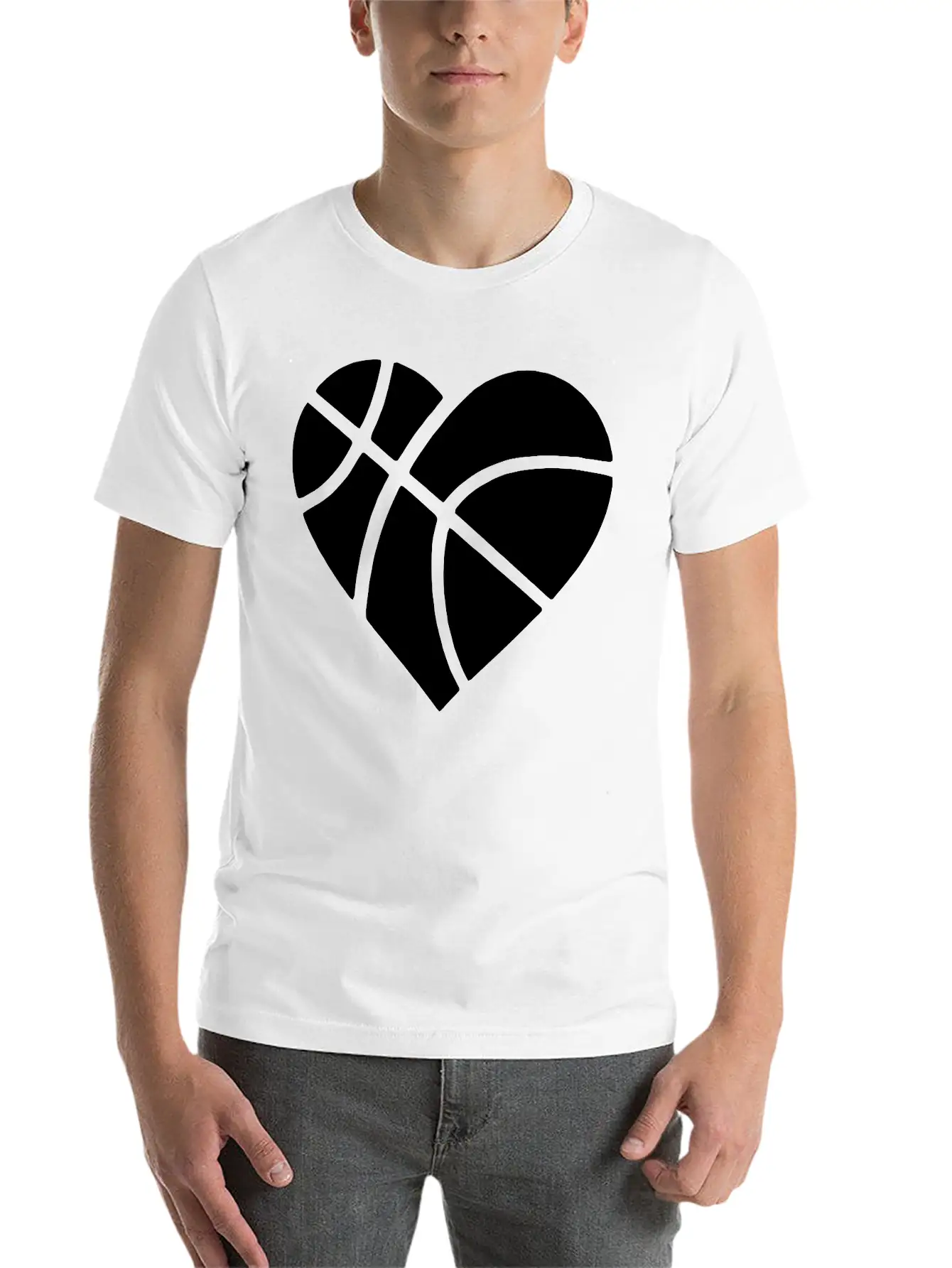 Heart Basketball Classic Cotton Tee – Unisex Comfort For Any Season