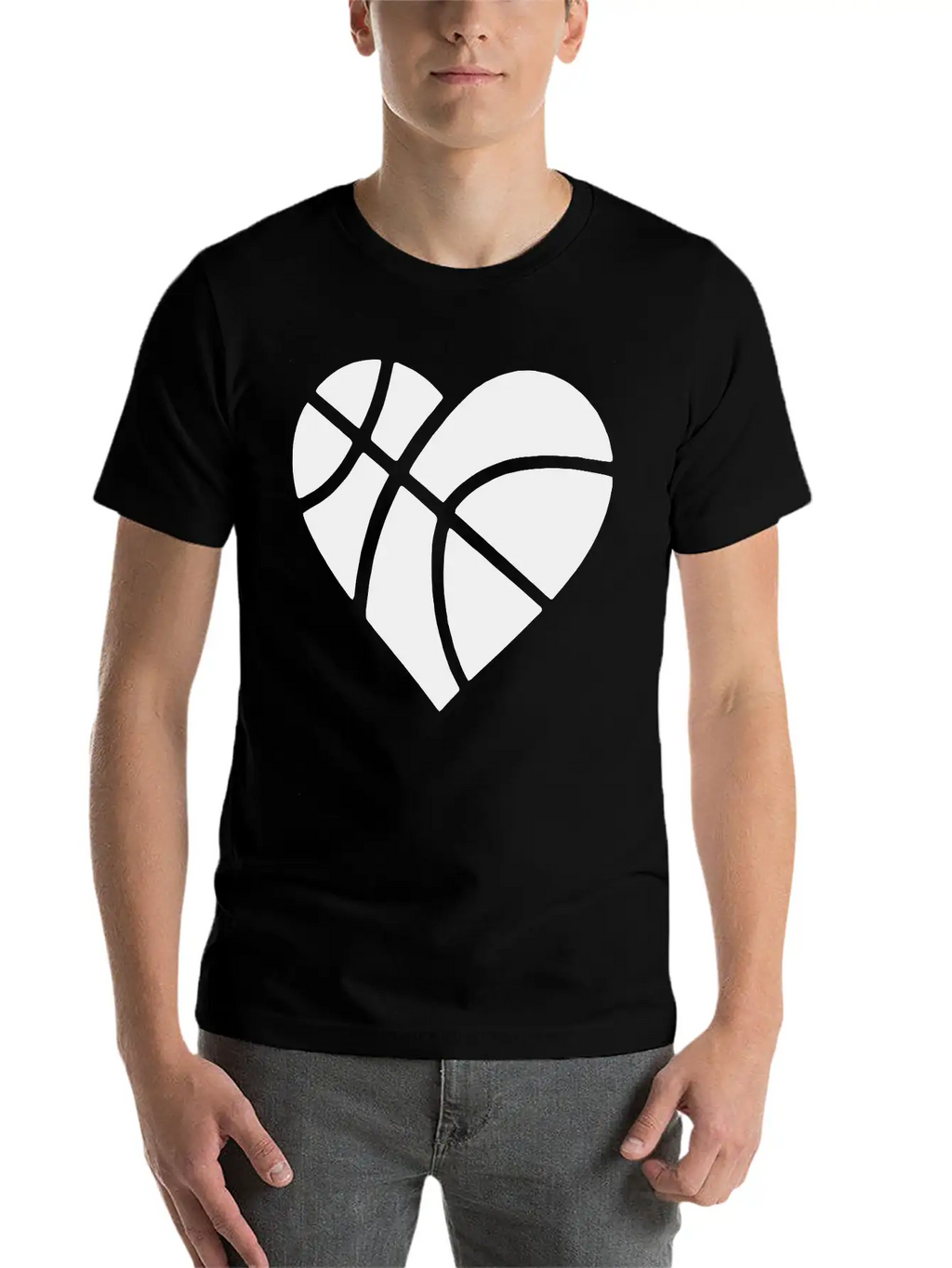 Heart Basketball Classic Cotton Tee – Unisex Comfort For Any Season