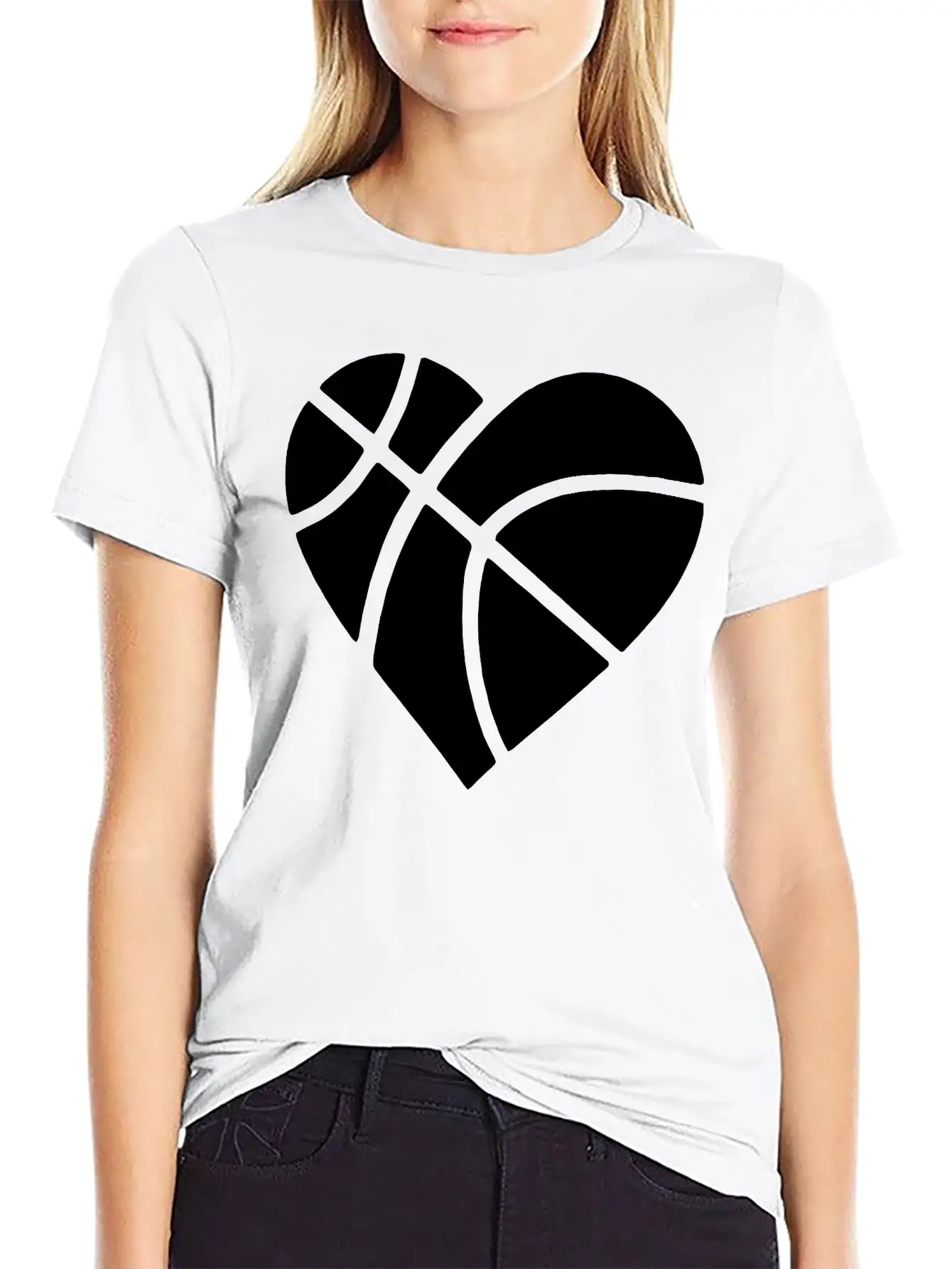 Heart Basketball Classic Cotton Tee – Unisex Comfort For Any Season