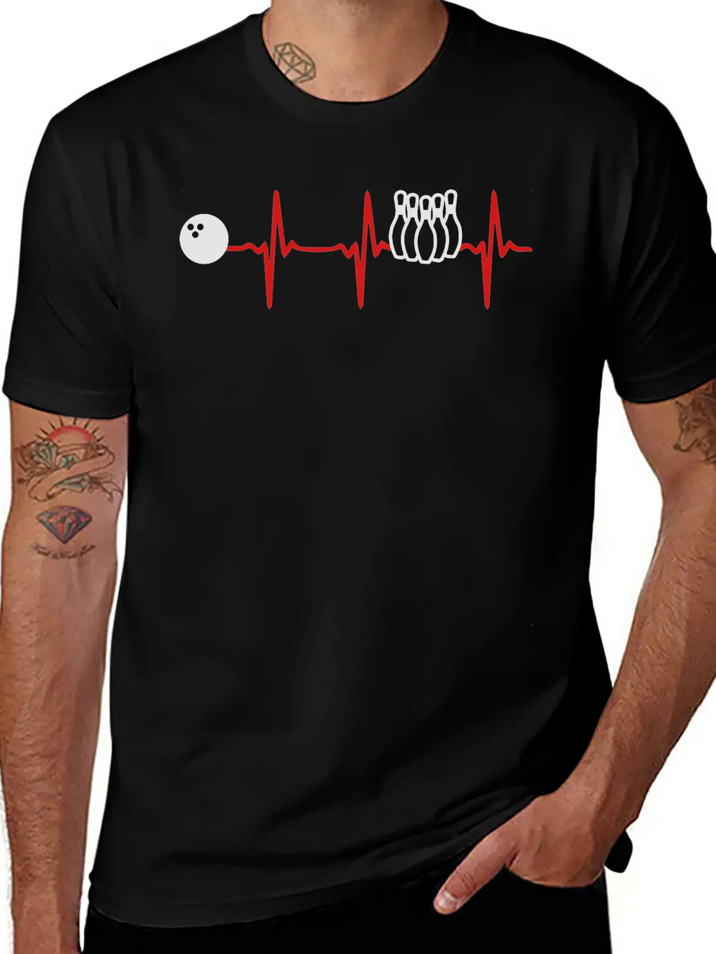 Heart Beat Bowling Unisex Casual T-Shirt – Clean Design For Daily Comfort
