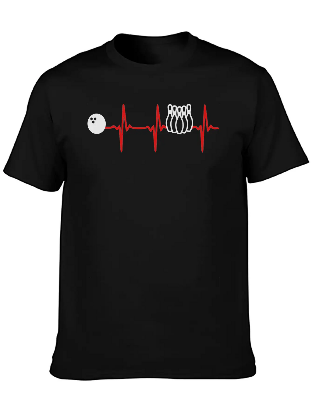 Heart Beat Bowling Unisex Casual T-Shirt – Clean Design For Daily Comfort