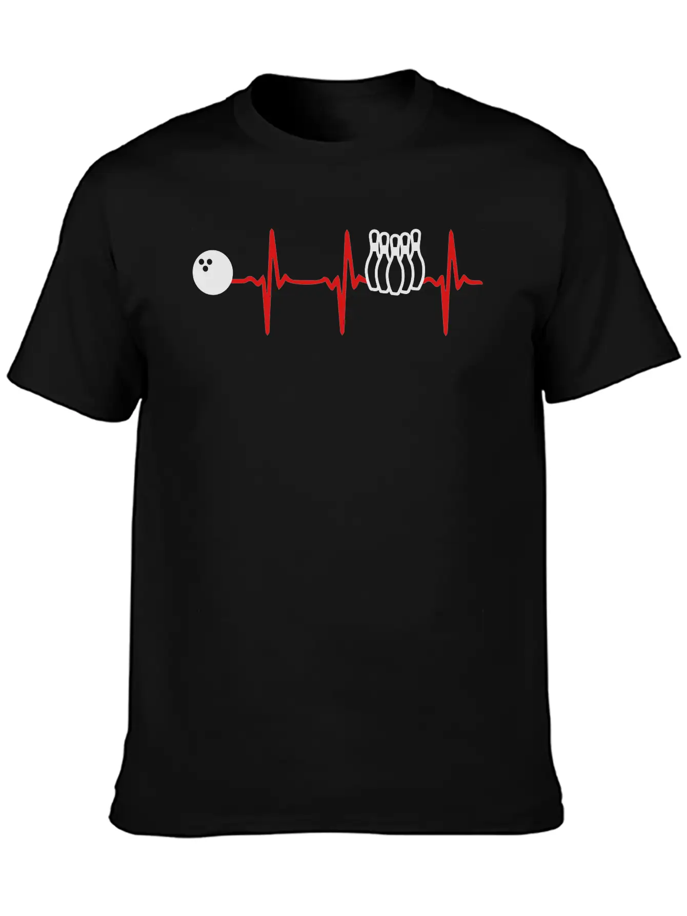 Heart Beat Bowling Unisex Casual T-Shirt – Clean Design For Daily Comfort