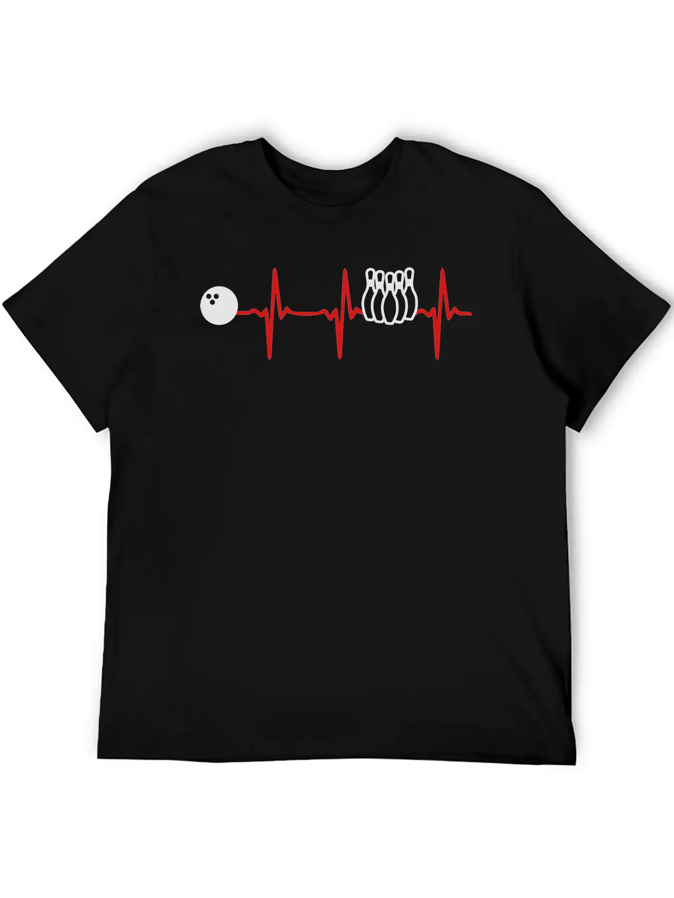 Heart Beat Bowling Unisex Casual T-Shirt – Clean Design For Daily Comfort