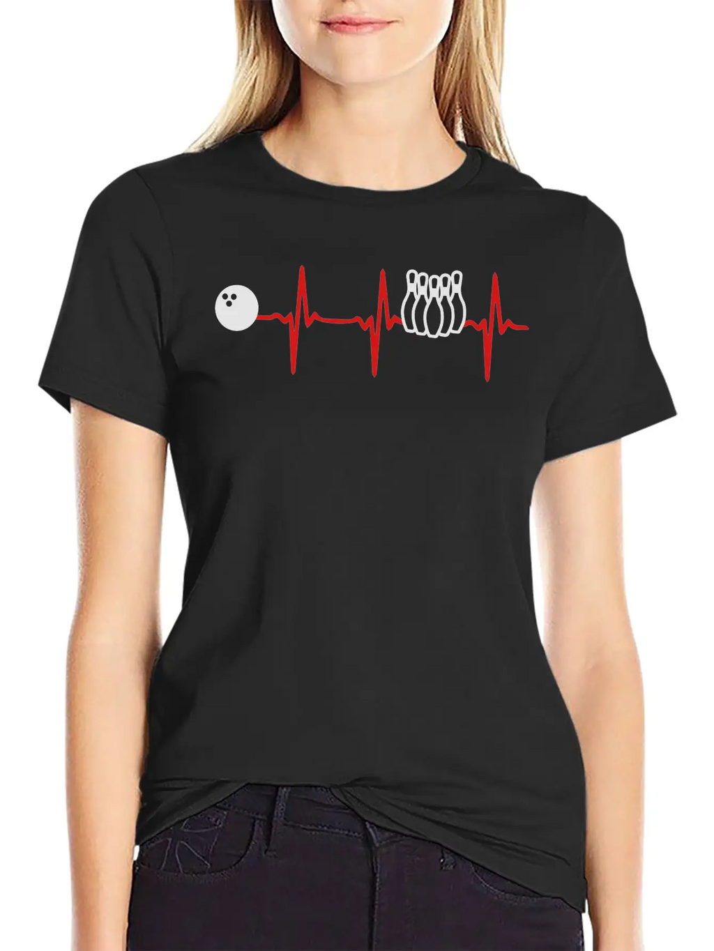 Heart Beat Bowling Unisex Casual T-Shirt – Clean Design For Daily Comfort