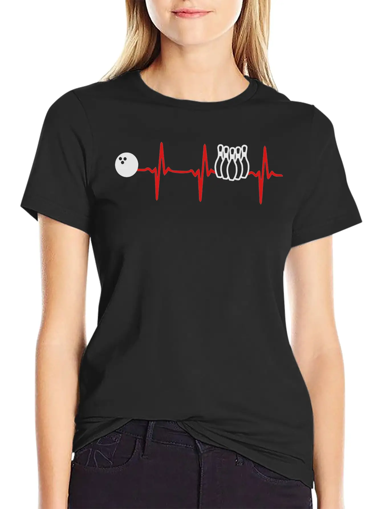 Heart Beat Bowling Unisex Casual T-Shirt – Clean Design For Daily Comfort