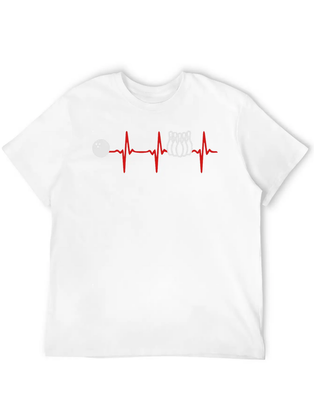 Heart Beat Bowling Unisex Casual T-Shirt – Clean Design For Daily Comfort