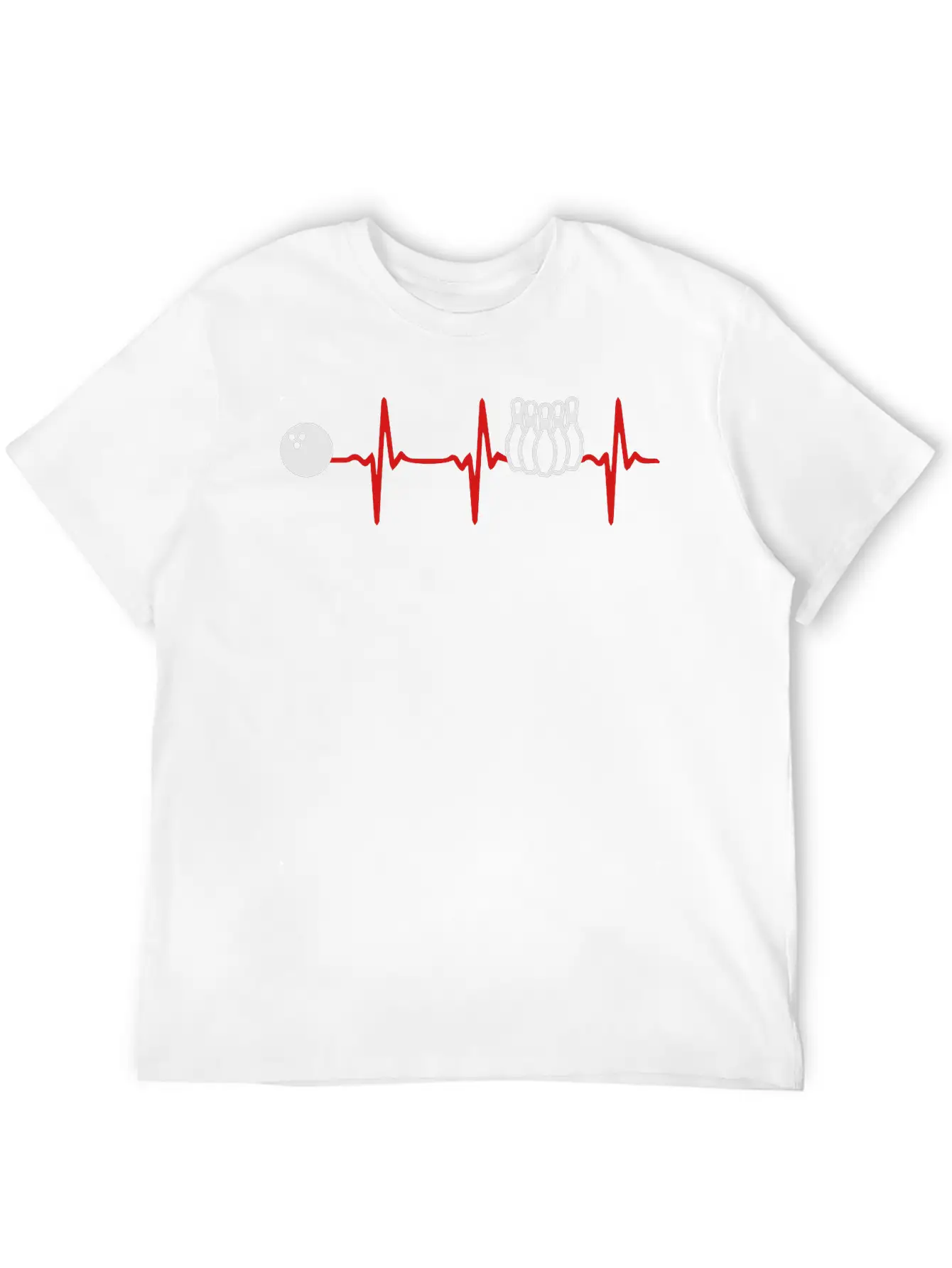 Heart Beat Bowling Unisex Casual T-Shirt – Clean Design For Daily Comfort