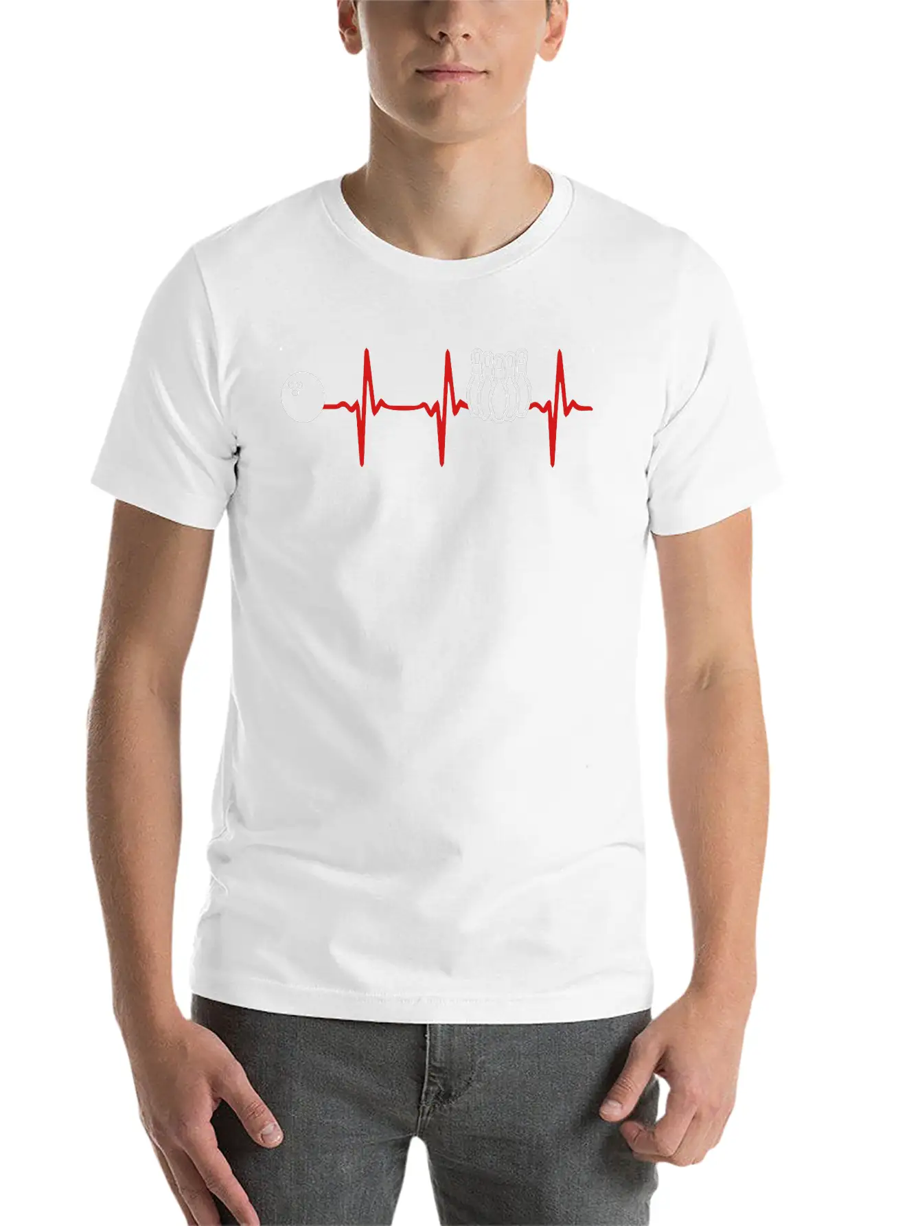 Heart Beat Bowling Unisex Casual T-Shirt – Clean Design For Daily Comfort
