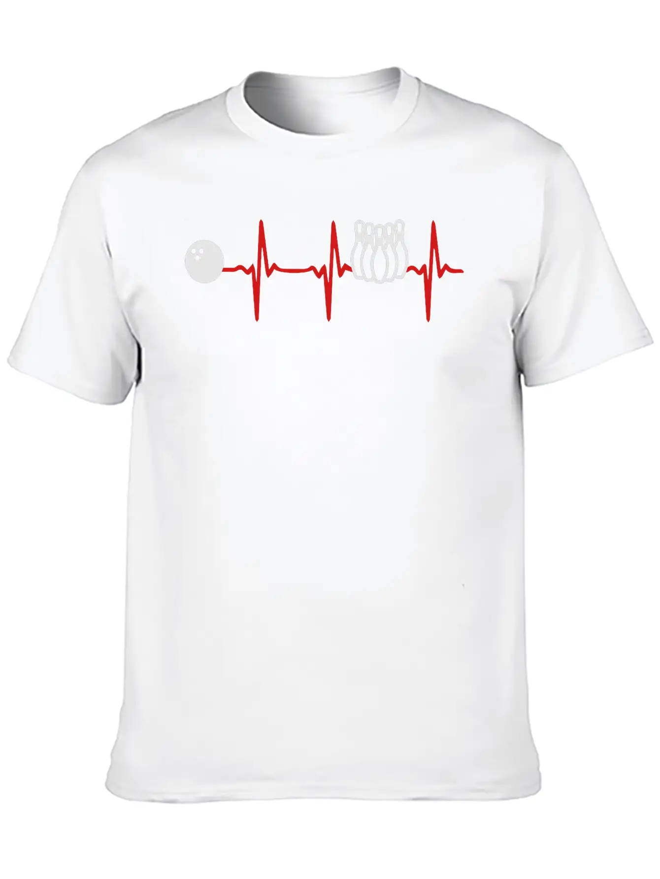 Heart Beat Bowling Unisex Casual T-Shirt – Clean Design For Daily Comfort