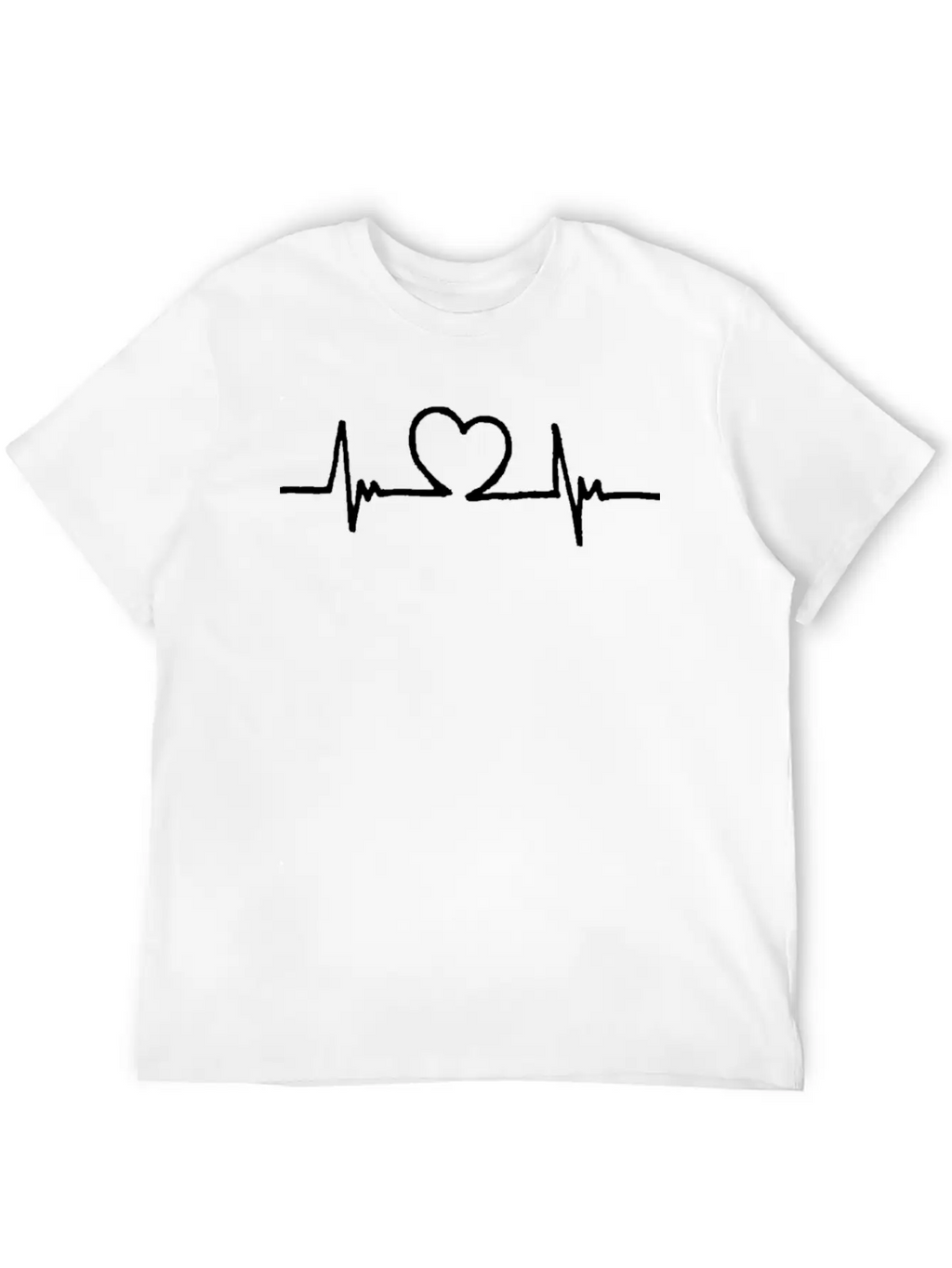 Heart Beat Breathable Graphic T-Shirt – Perfect For Casual Days