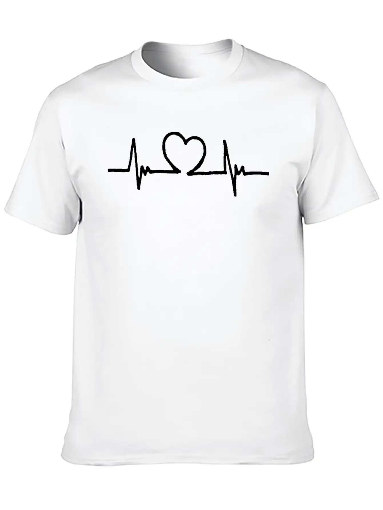 Heart Beat Breathable Graphic T-Shirt – Perfect For Casual Days