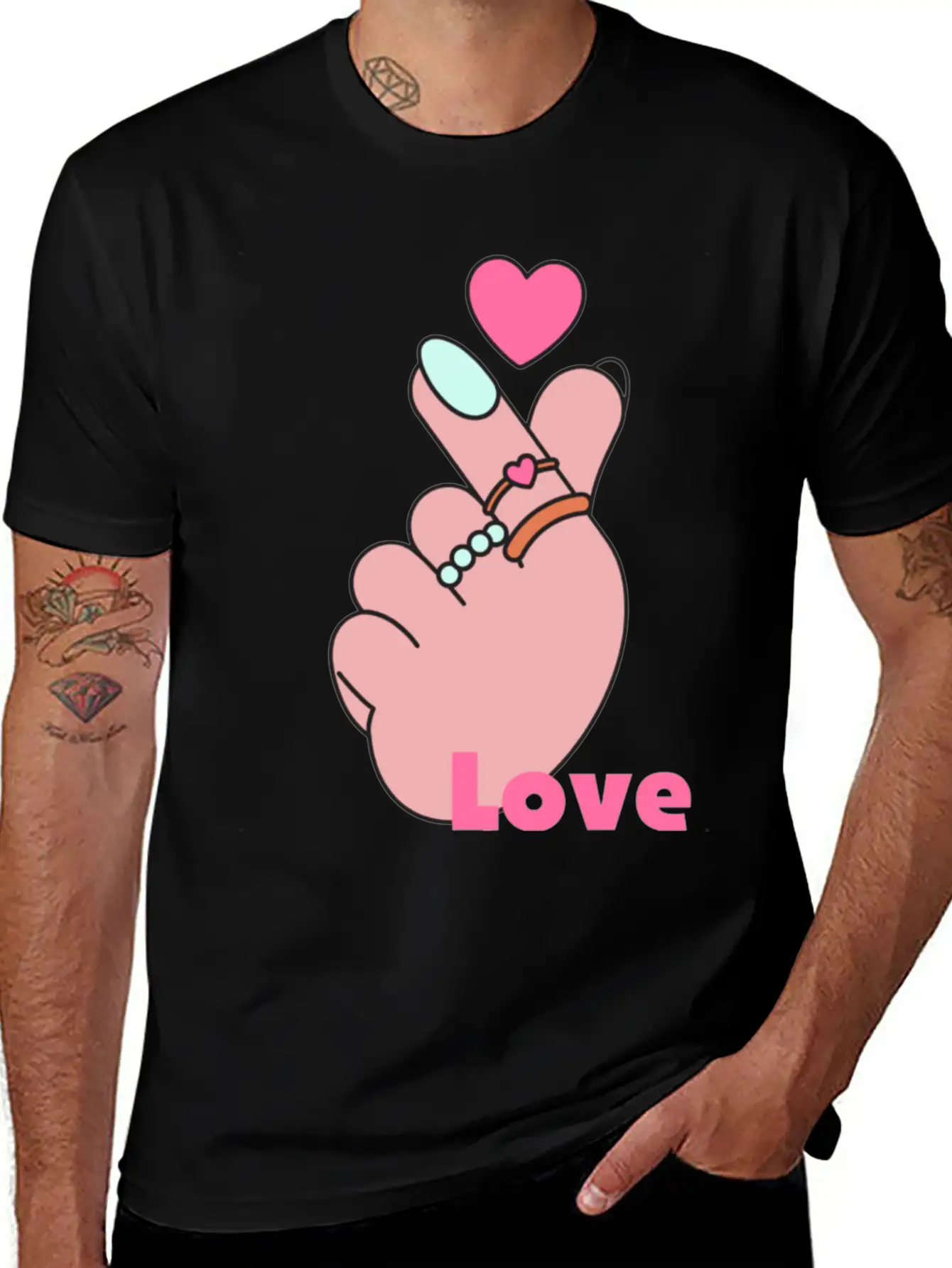 Heart Breathable Graphic T-Shirt – Perfect For Casual Days