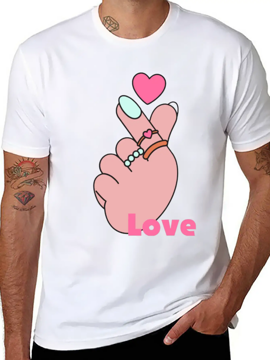 Heart Breathable Graphic T-Shirt – Perfect For Casual Days