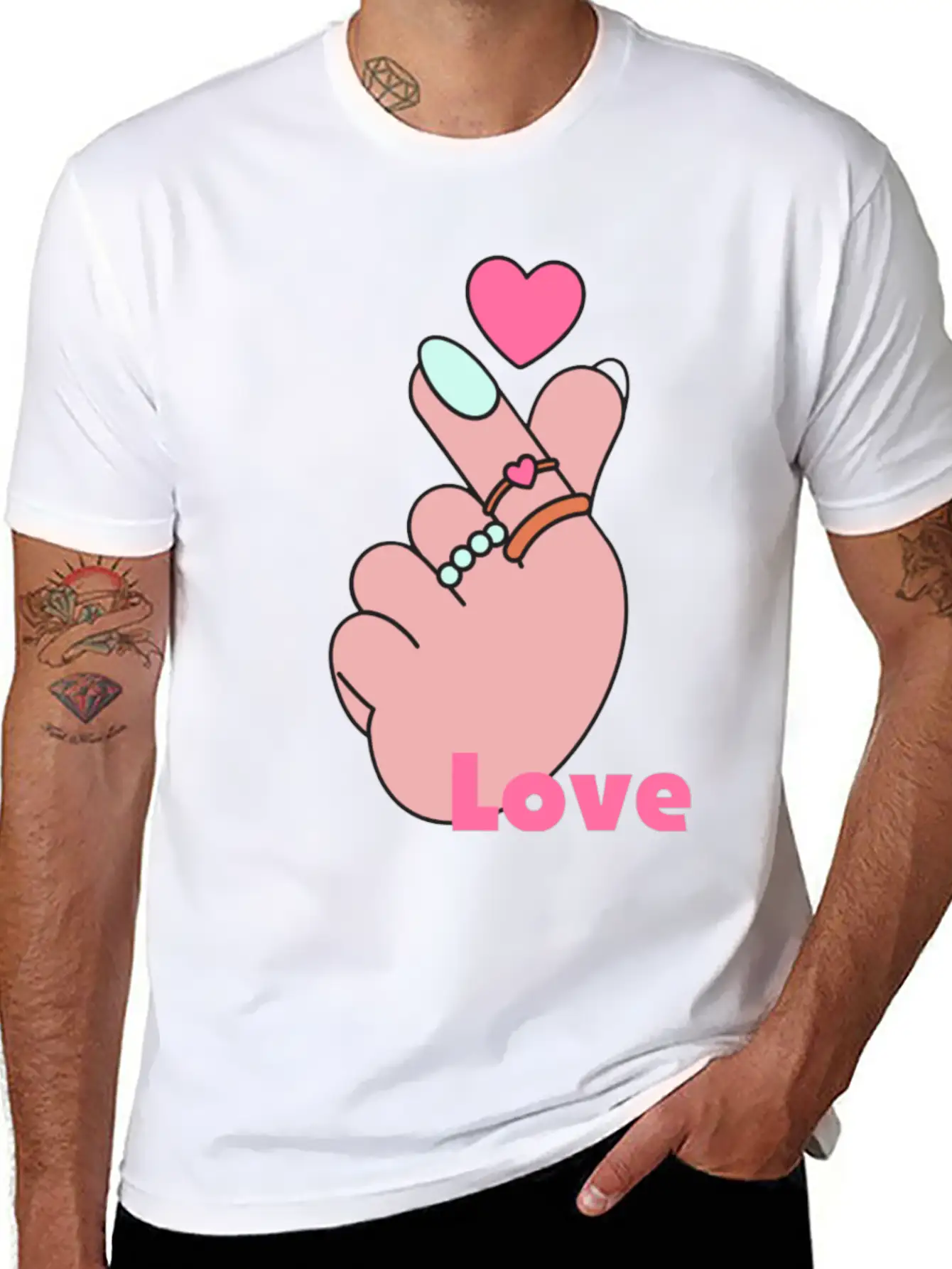 Heart Breathable Graphic T-Shirt – Perfect For Casual Days