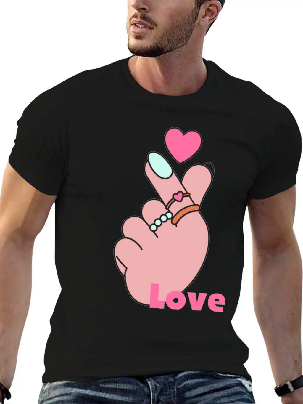 Heart Breathable Graphic T-Shirt – Perfect For Casual Days