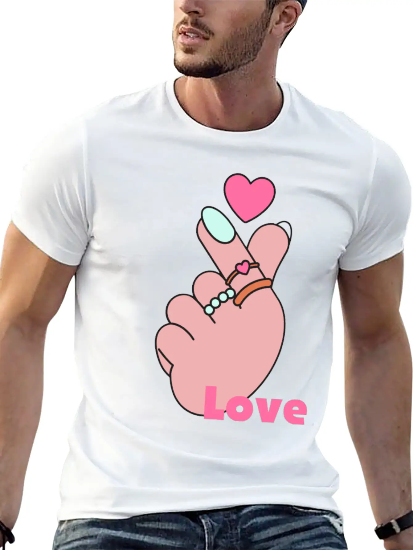 Heart Breathable Graphic T-Shirt – Perfect For Casual Days