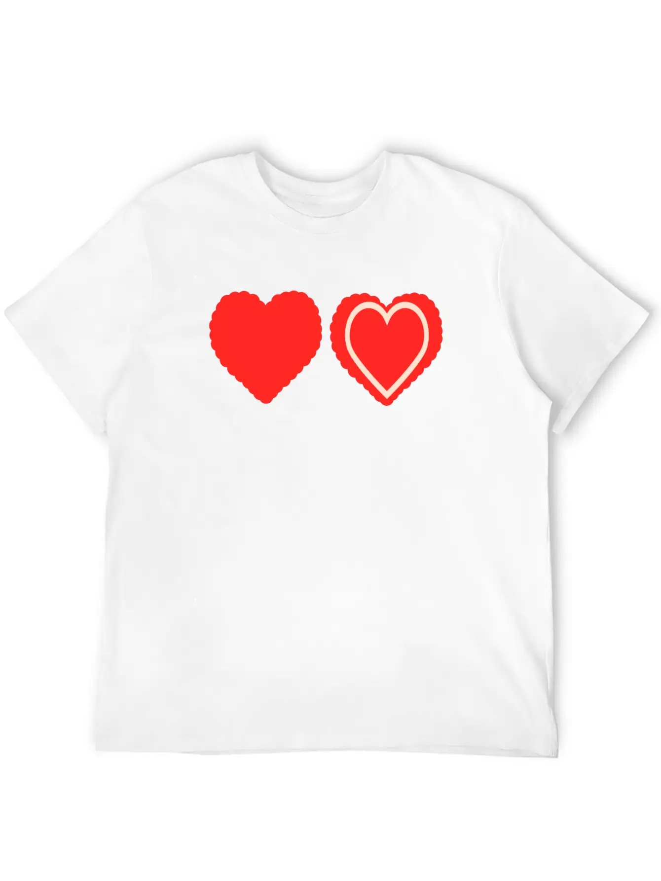 Heart Design Stylish Everyday T-Shirt – Unisex Basic Cotton Tee