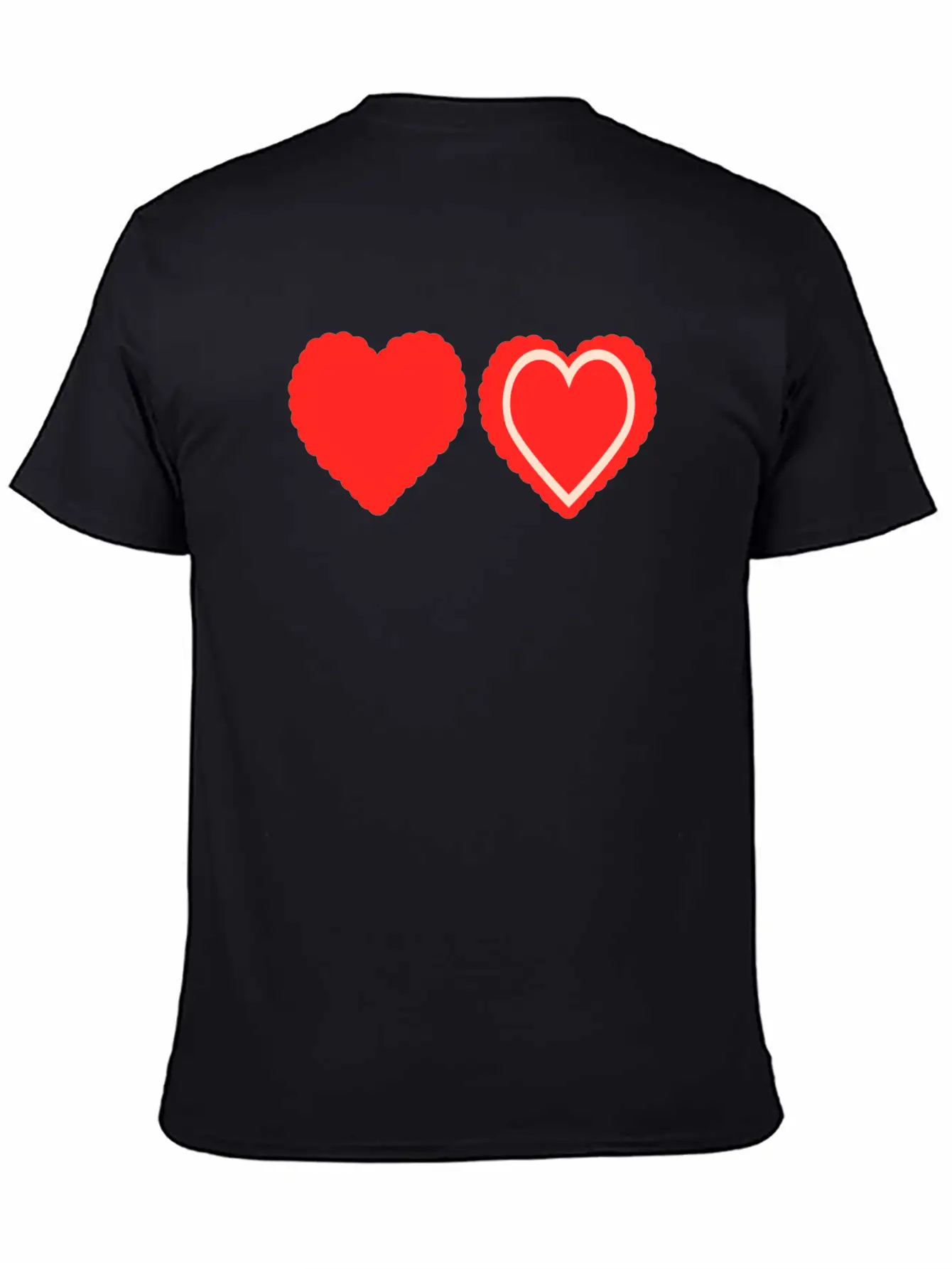 Heart Design Stylish Everyday T-Shirt – Unisex Basic Cotton Tee