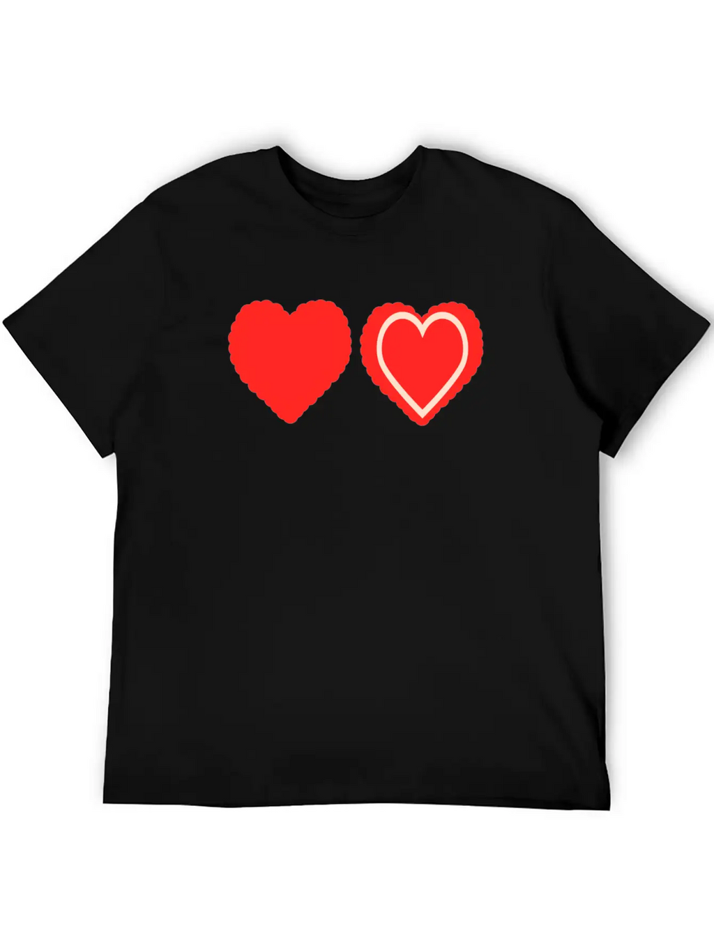 Heart Design Stylish Everyday T-Shirt – Unisex Basic Cotton Tee