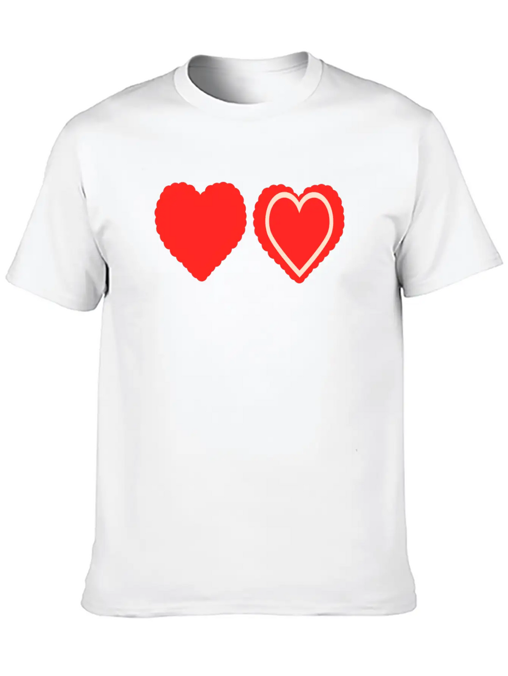 Heart Design Stylish Everyday T-Shirt – Unisex Basic Cotton Tee