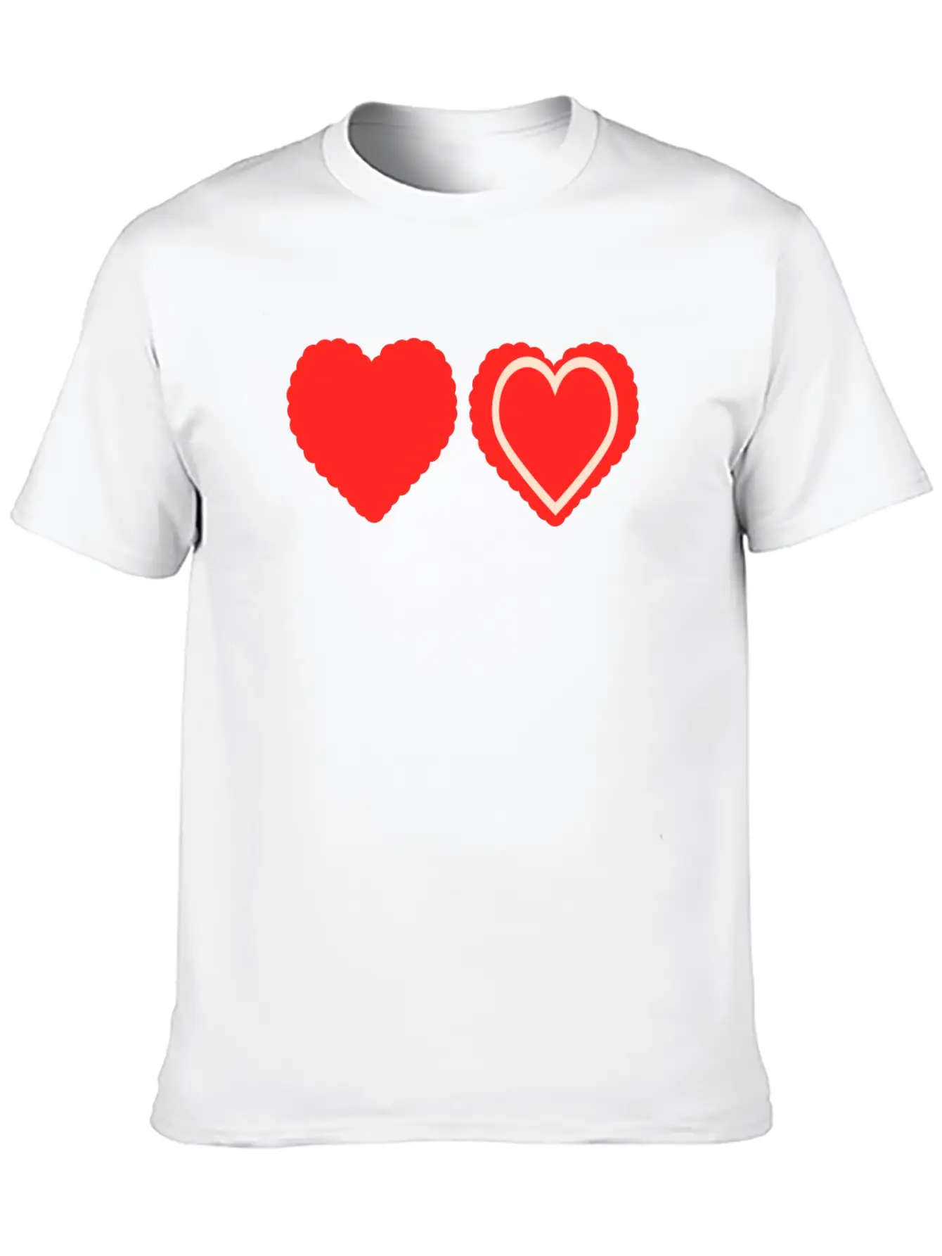 Heart Design Stylish Everyday T-Shirt – Unisex Basic Cotton Tee