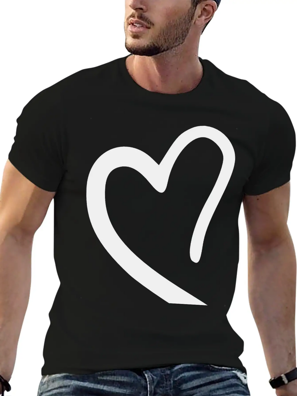 Heart Emojis Sketch Breathable Soft Cotton T-Shirt – Timeless Casual Look