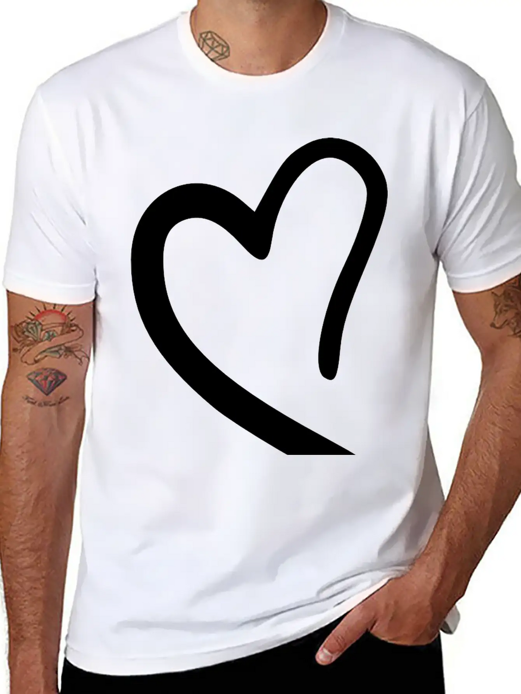 Heart Emojis Sketch Breathable Soft Cotton T-Shirt – Timeless Casual Look