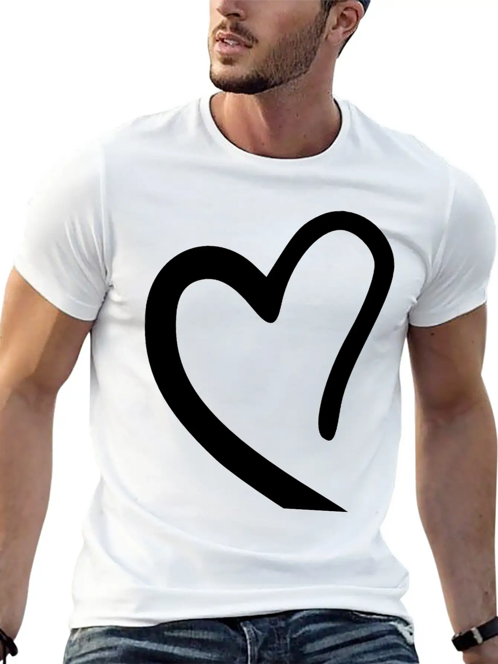 Heart Emojis Sketch Breathable Soft Cotton T-Shirt – Timeless Casual Look