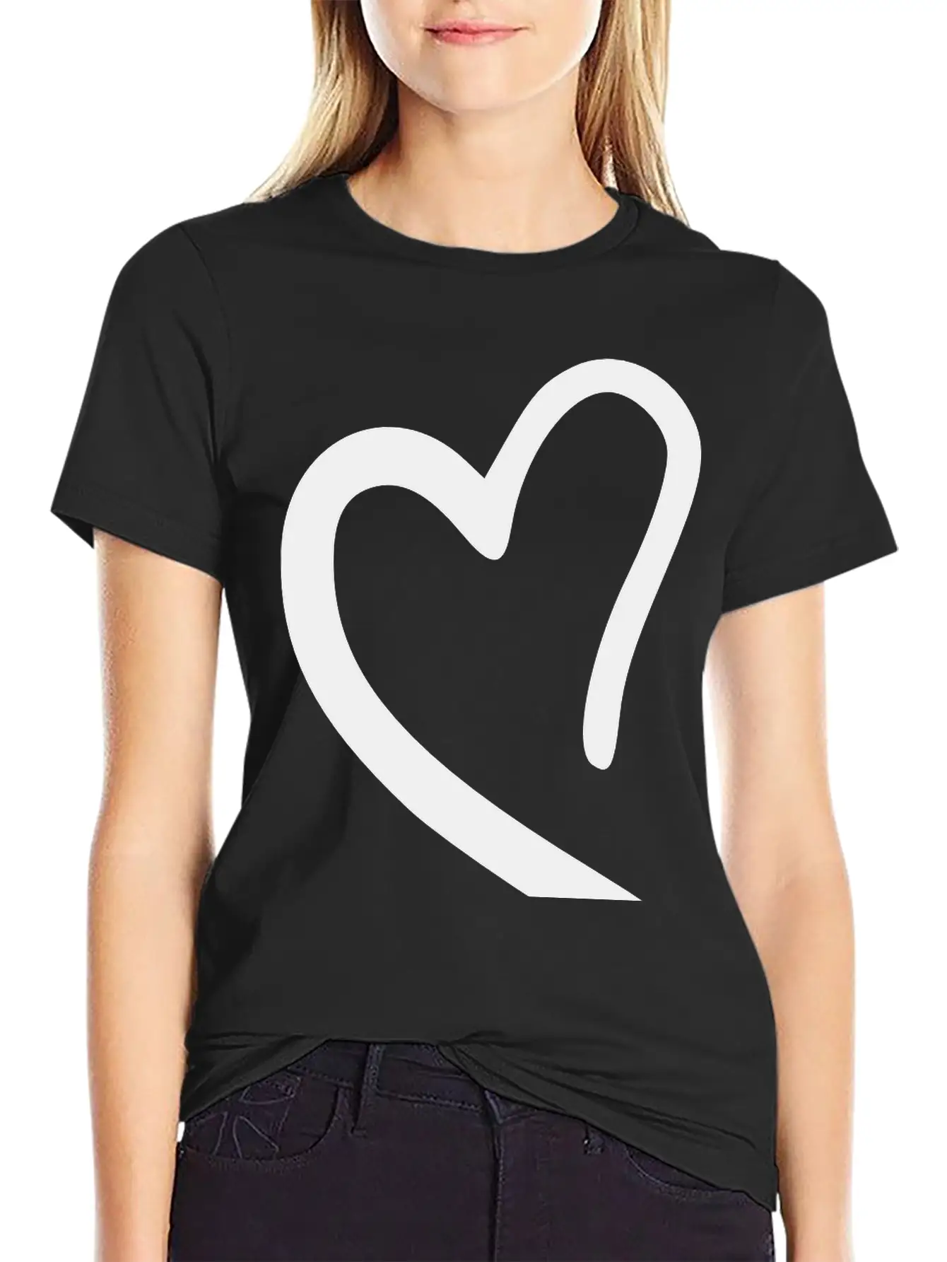 Heart Emojis Sketch Breathable Soft Cotton T-Shirt – Timeless Casual Look