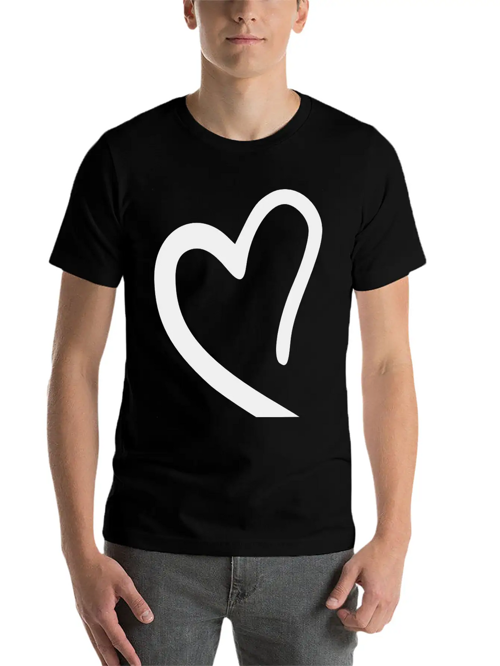 Heart Emojis Sketch Breathable Soft Cotton T-Shirt – Timeless Casual Look