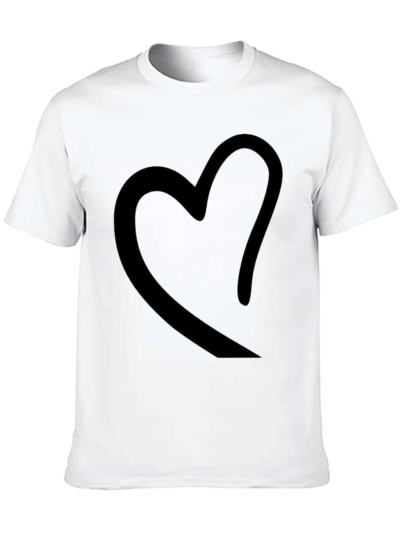 Heart Emojis Sketch Breathable Soft Cotton T-Shirt – Timeless Casual Look