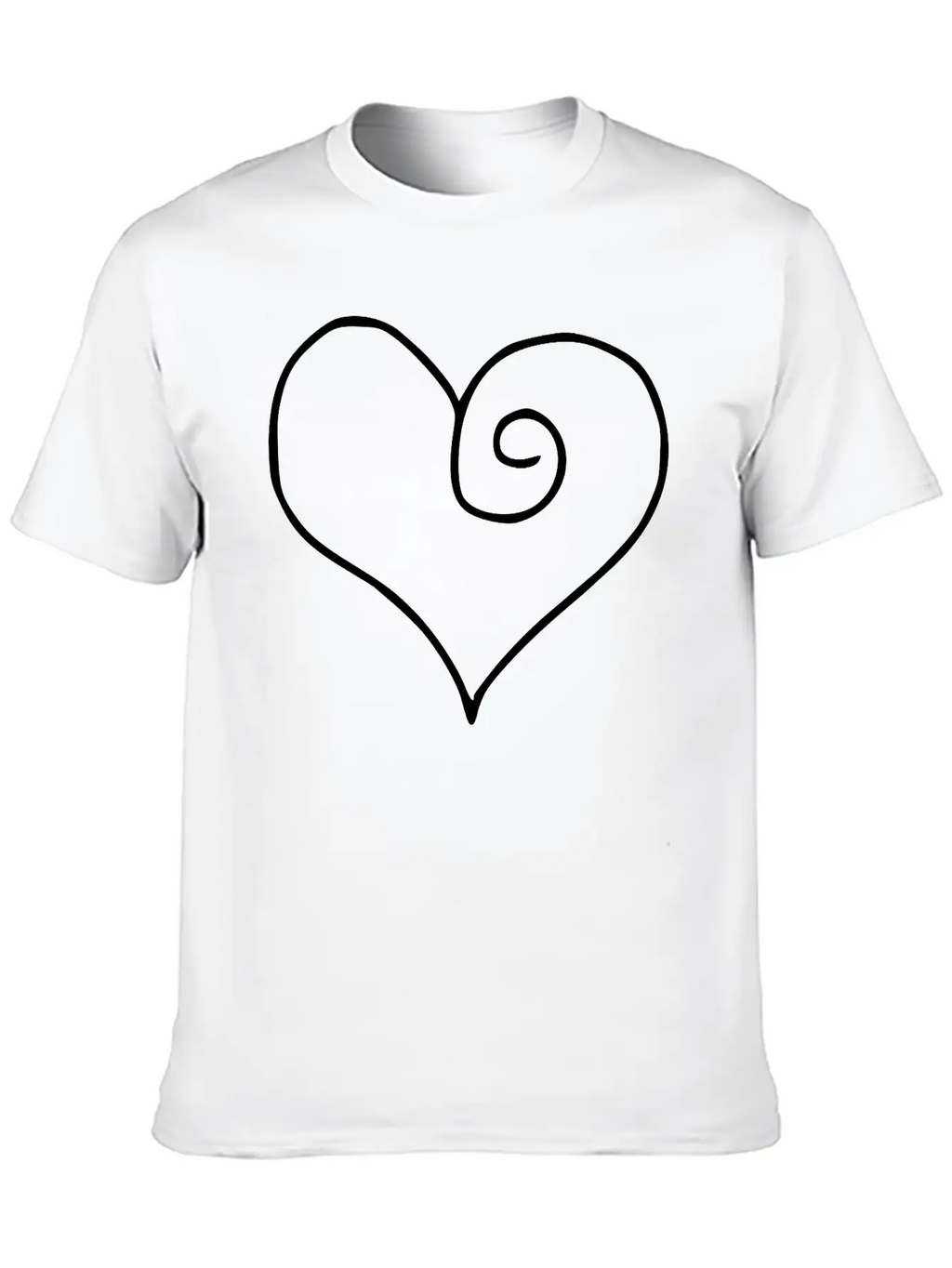Heart Emojis Sketch Stylish Everyday T-Shirt – Unisex Basic Cotton Tee