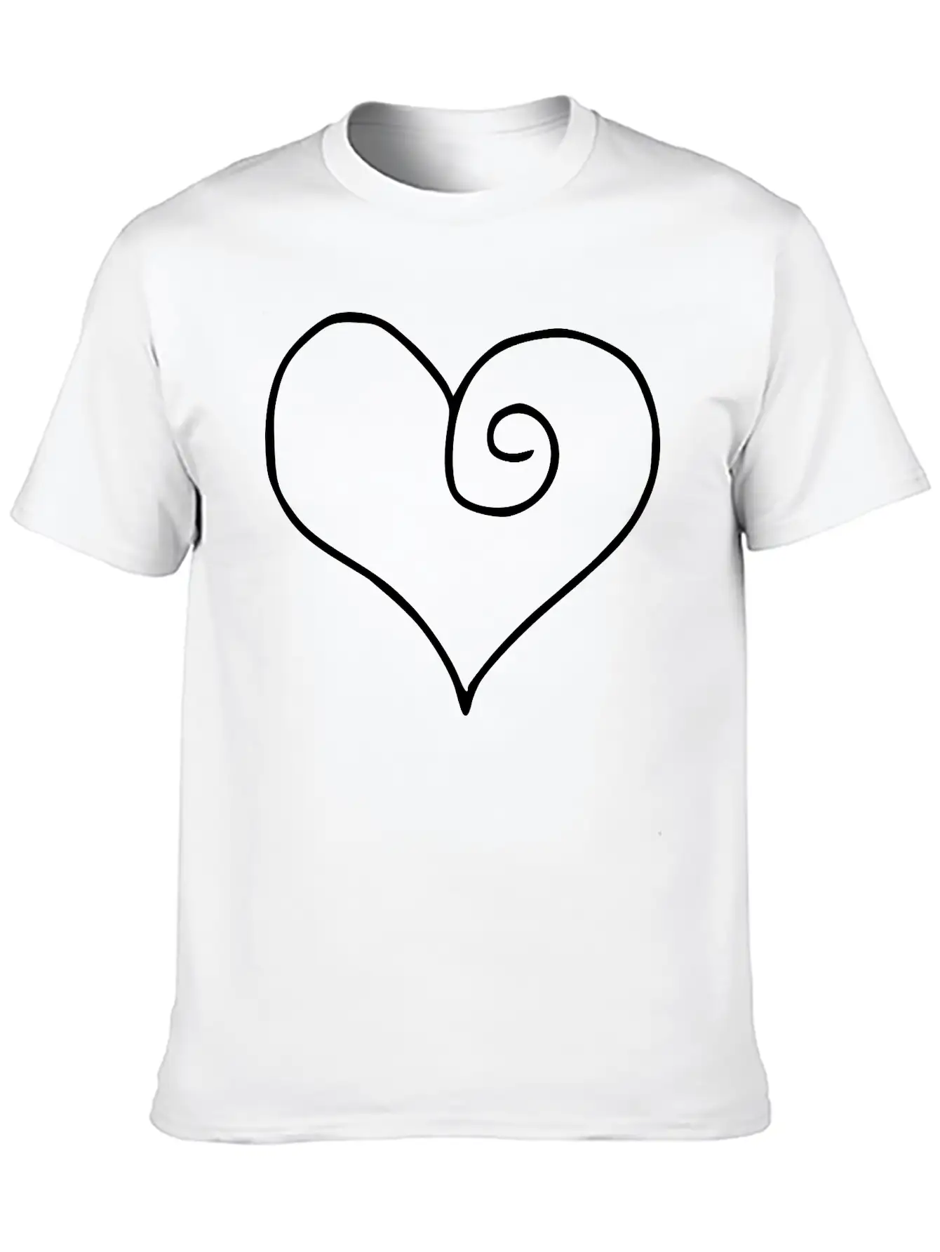 Heart Emojis Sketch Stylish Everyday T-Shirt – Unisex Basic Cotton Tee