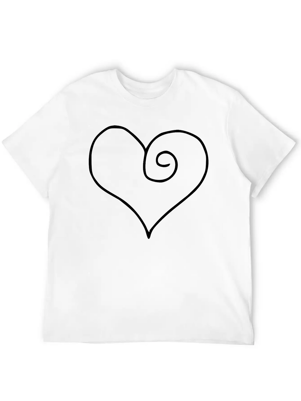 Heart Emojis Sketch Stylish Everyday T-Shirt – Unisex Basic Cotton Tee