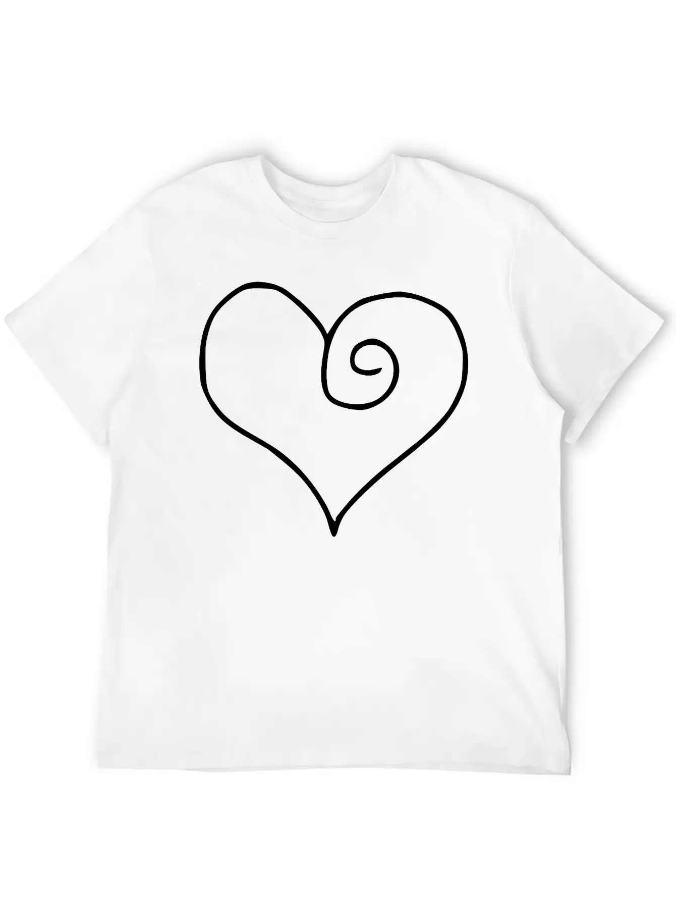 Heart Emojis Sketch Stylish Everyday T-Shirt – Unisex Basic Cotton Tee