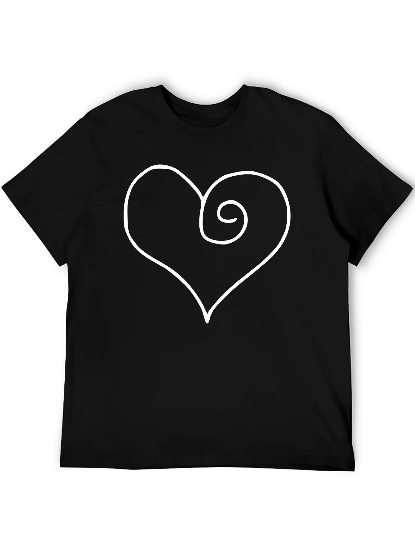 Heart Emojis Sketch Stylish Everyday T-Shirt – Unisex Basic Cotton Tee