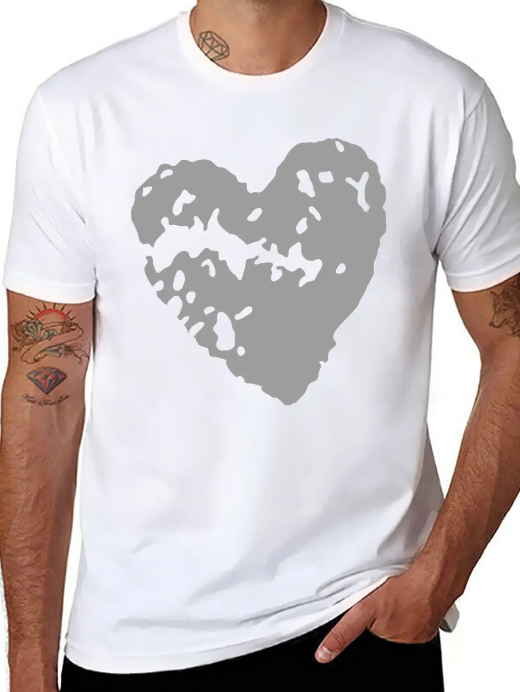 Heart Essential Cotton Tee For Daily Outfits – Unisex Style