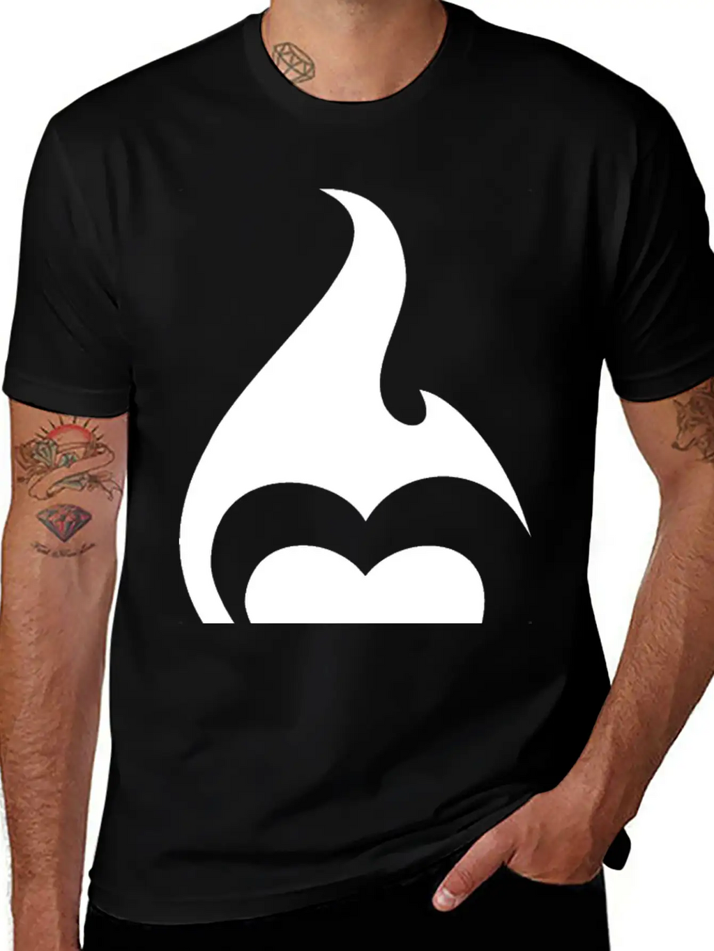 Heart Flames Fire Breathable Soft Cotton T-Shirt – Timeless Casual Look