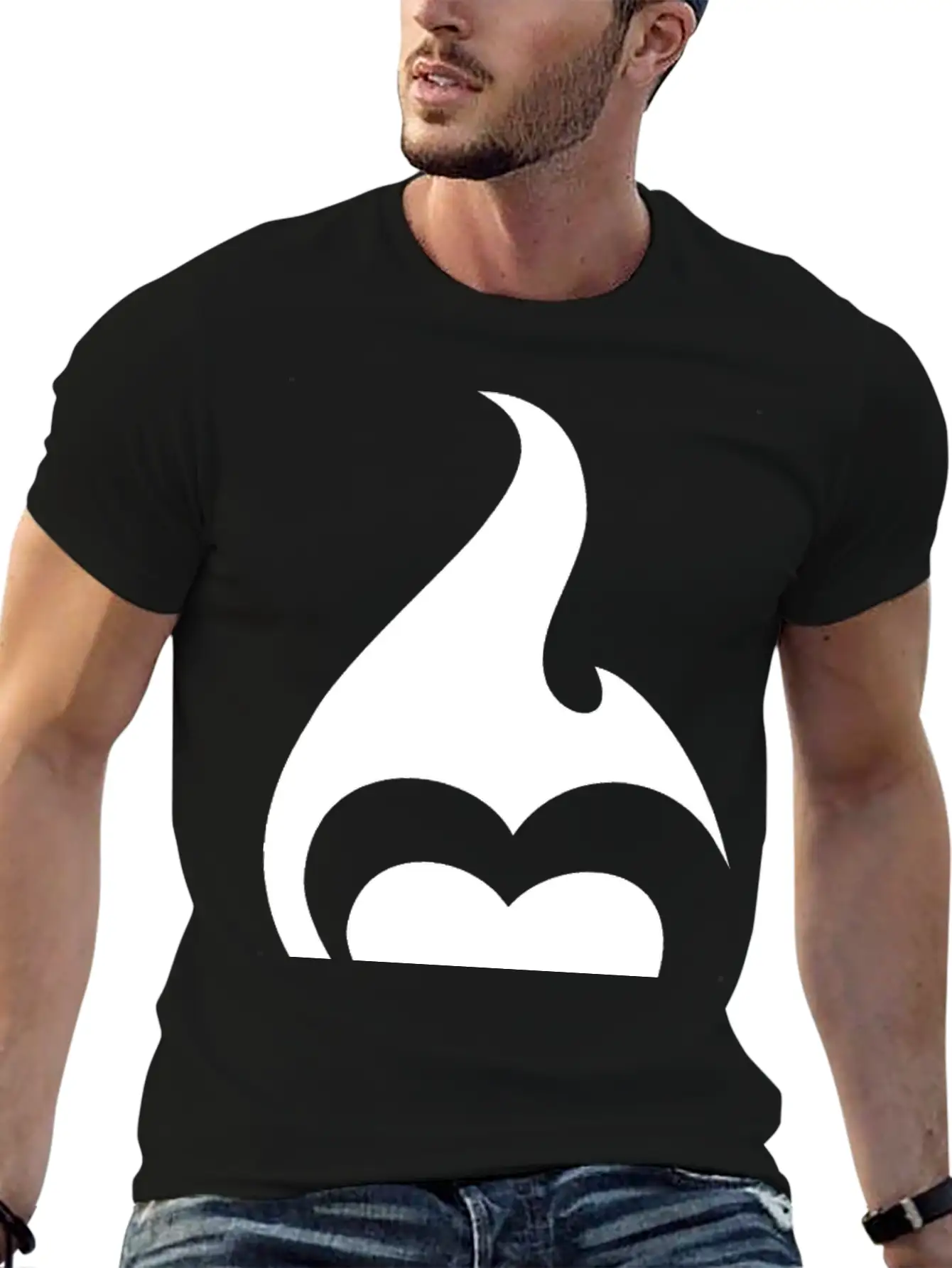 Heart Flames Fire Breathable Soft Cotton T-Shirt – Timeless Casual Look