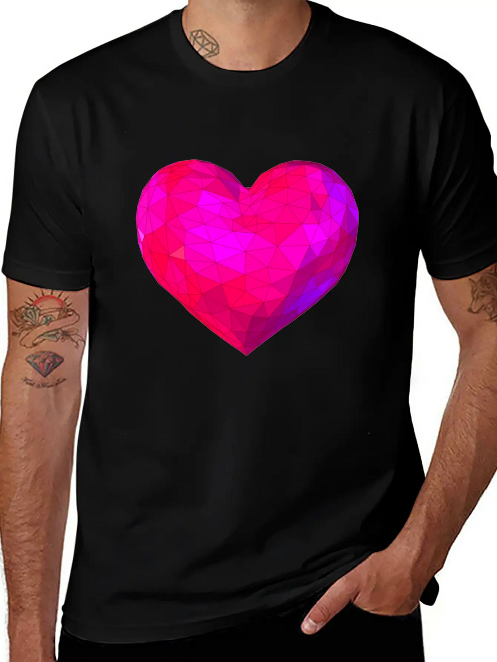 Heart In Mosaic Essential Unisex Summer Tee – Soft Cotton Casual Fit