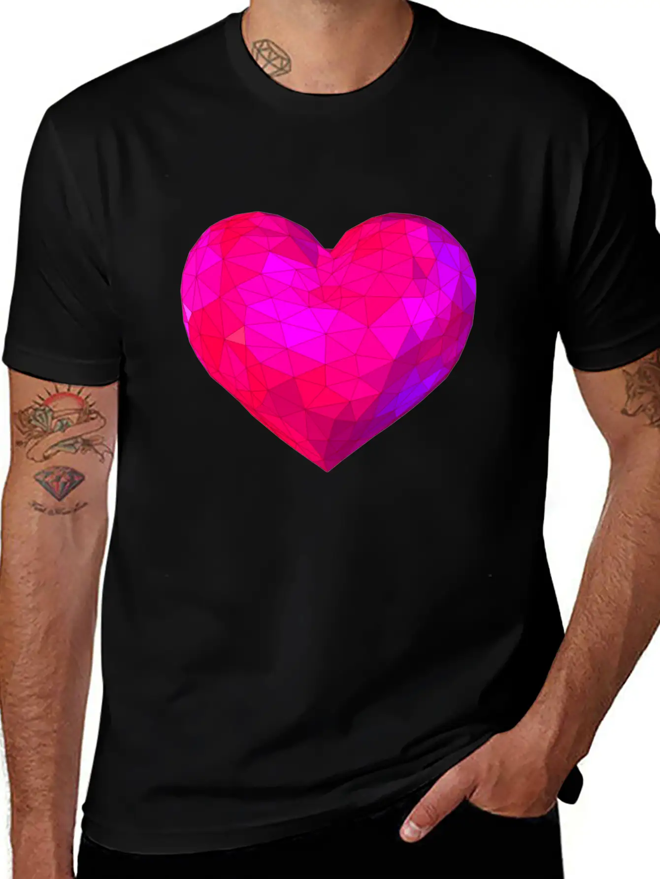 Heart In Mosaic Essential Unisex Summer Tee – Soft Cotton Casual Fit