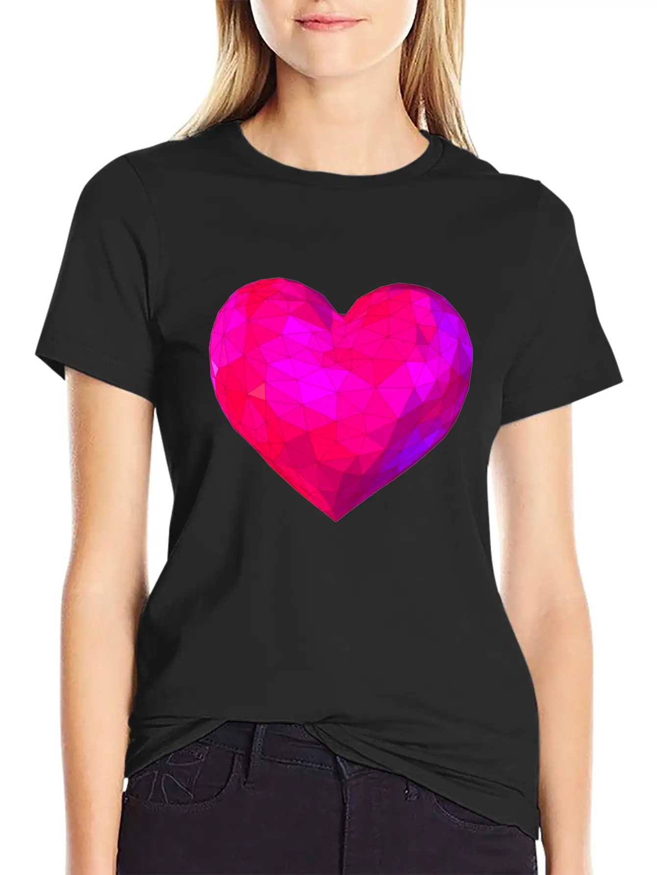 Heart In Mosaic Essential Unisex Summer Tee – Soft Cotton Casual Fit