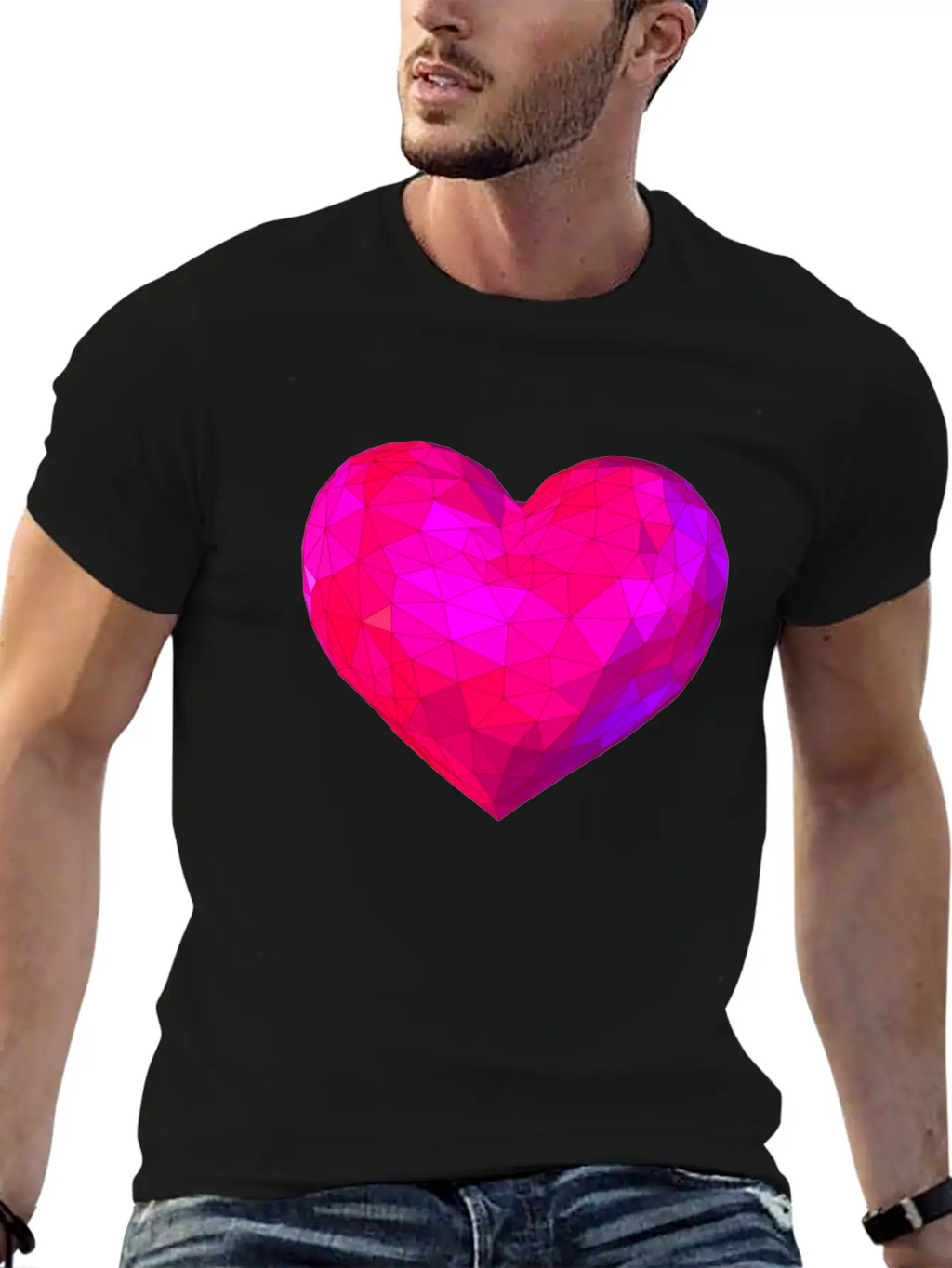 Heart In Mosaic Essential Unisex Summer Tee – Soft Cotton Casual Fit