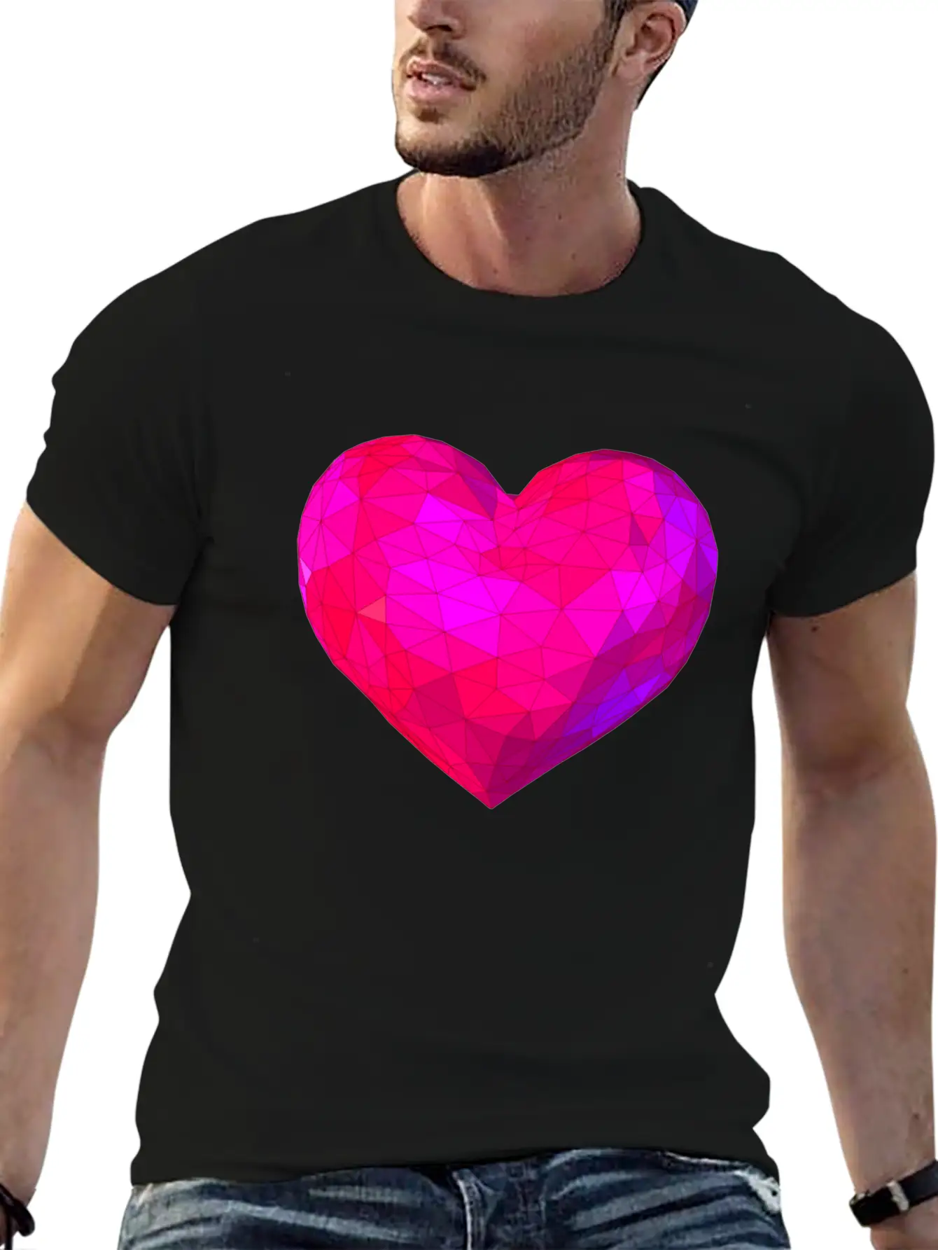 Heart In Mosaic Essential Unisex Summer Tee – Soft Cotton Casual Fit