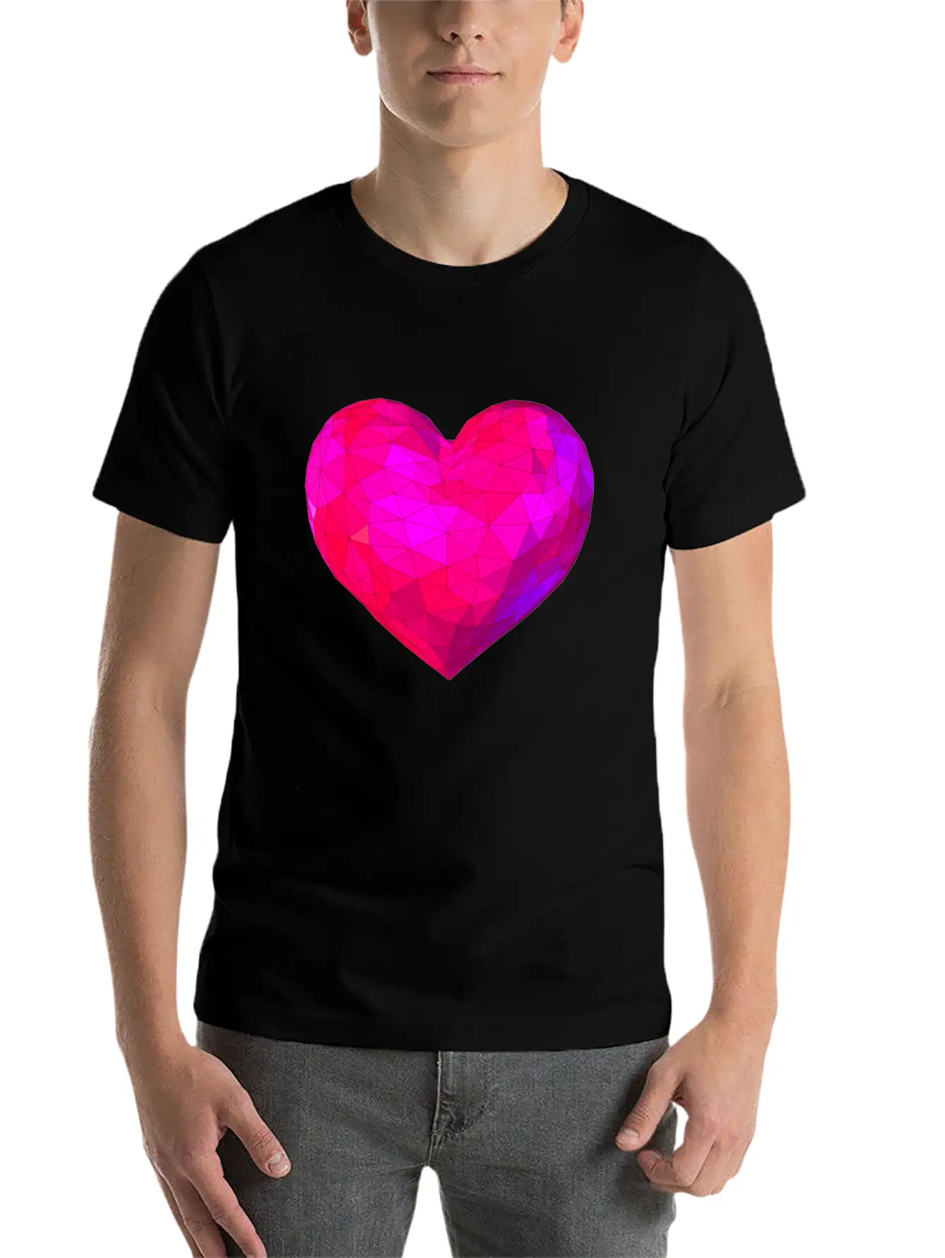 Heart In Mosaic Essential Unisex Summer Tee – Soft Cotton Casual Fit