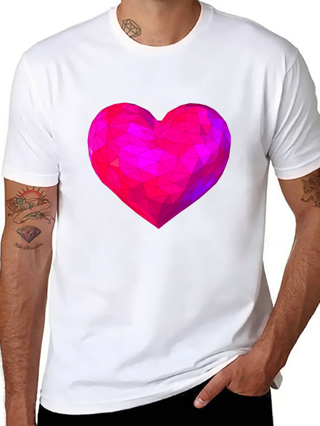 Heart In Mosaic Essential Unisex Summer Tee – Soft Cotton Casual Fit